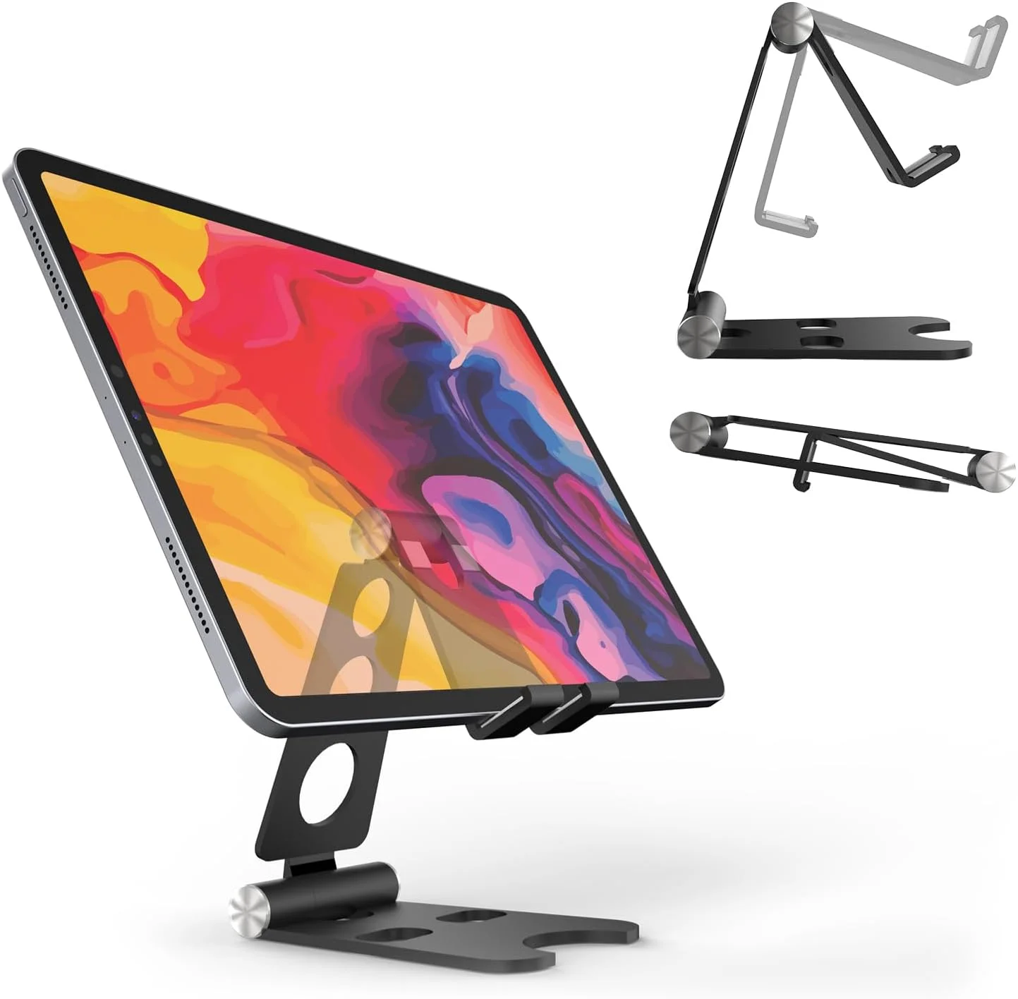 پایه تبلت آلیاژ آلومینیوم Kado برای مانیتور قابل حمل، نگهدارنده تاشو و قابل تنظیم آیپد، لوازم جانبی میز کار برای کیندل، سوییچ، آیپد پرو/ایر/مینی، آیفون پرو/مکس/پلاس پایه تبلت آلیاژ آلومینیوم Kado برای مانیتور قابل حمل، نگهدارنده تاشو و قابل تنظیم آیپد، لوازم جانبی میز کار برای کیندل، سوییچ، آیپد پرو/ایر/مینی، آیفون پرو/مکس/پلاس