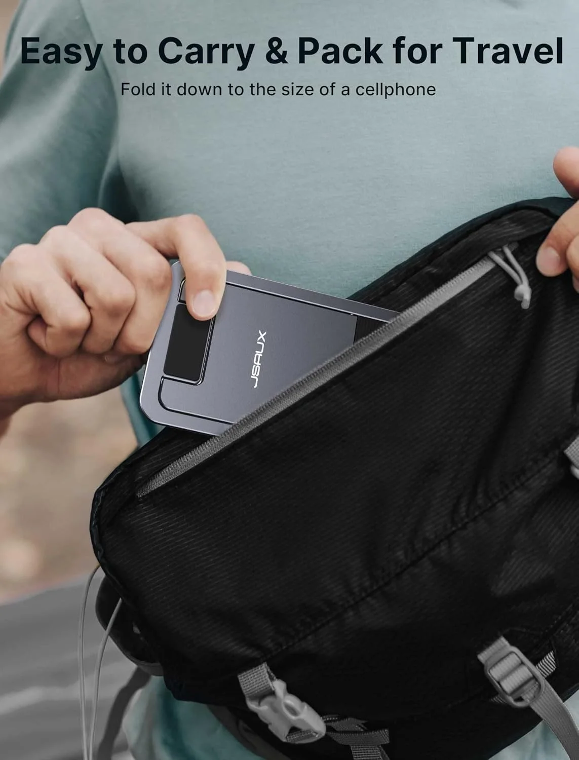 پایه تبلت یونیورسال JSAUX، نگهدارنده تبلت تاشو قابل حمل برای میز سازگار با آیپد مینی/ایر، سامسونگ گلکسی تب، کیندل فایر، استیم دک، سوییچ 2، ROG Ally، آیفون و سایر تبلت ها - خاکستری