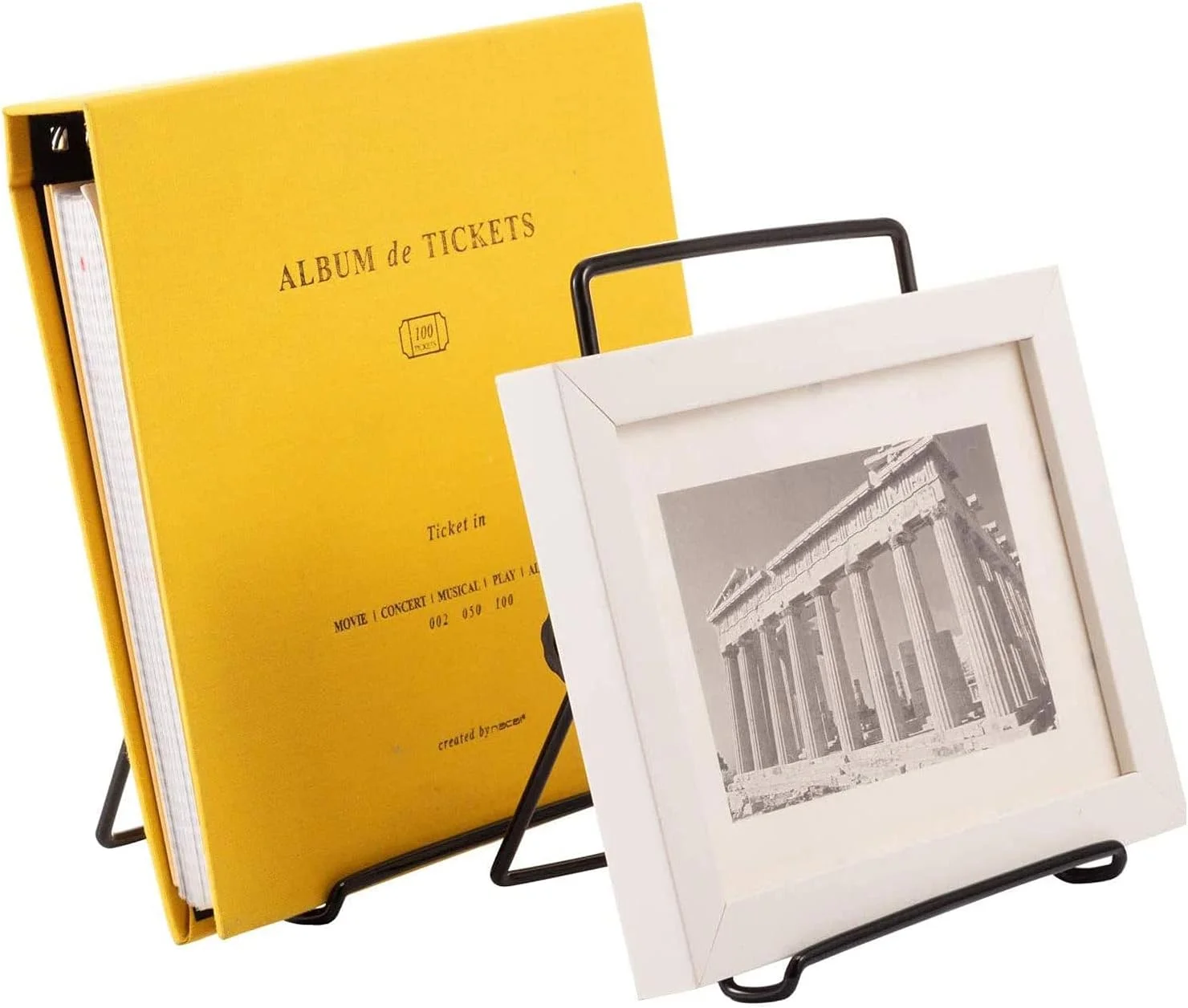 پایه رومیزی تبلت تاشو قابل تنظیم، استند رومیزی فلزی برای تلفن و تبلت های 9-12.9 اینچی، نگهدارنده سیمی ضد لغزش مشکی برای بشقاب های تزئینی