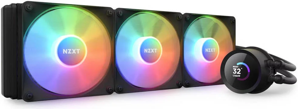 خنک کننده مایع پردازنده NZXT Kraken 360 RGB AIO با نمایشگر LCD و فن های RGB، رادیاتور 360 میلی متری، واتر بلاک مسی، 3 عدد فن 120 میلی متری F120 RGB، سرعت فن 500-1800 دور در دقیقه، جریان هوای 21.67-78.02 CFM، مشکی | RL-KR360-B1