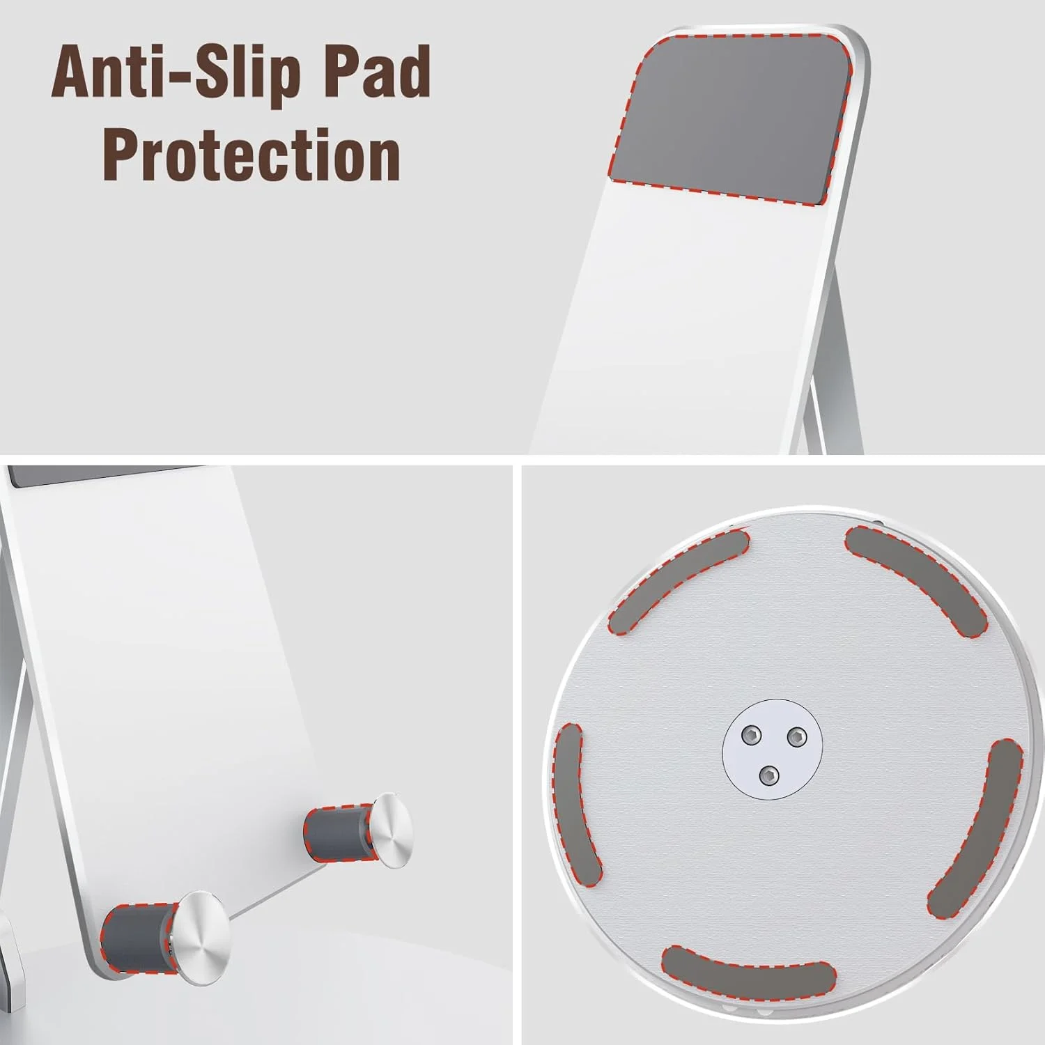 پایه چرخان و شیب‌دار برای اکو هاب، با پایه چرخان 360 درجه، پایه رومیزی برای الکسا هاب، چند زاویه‌ای، نگهدارنده تاشو برای پنل کنترل خانه هوشمند اکو هاب 8 اینچی و آیپدها/تبلت‌های 4-12.9 اینچی