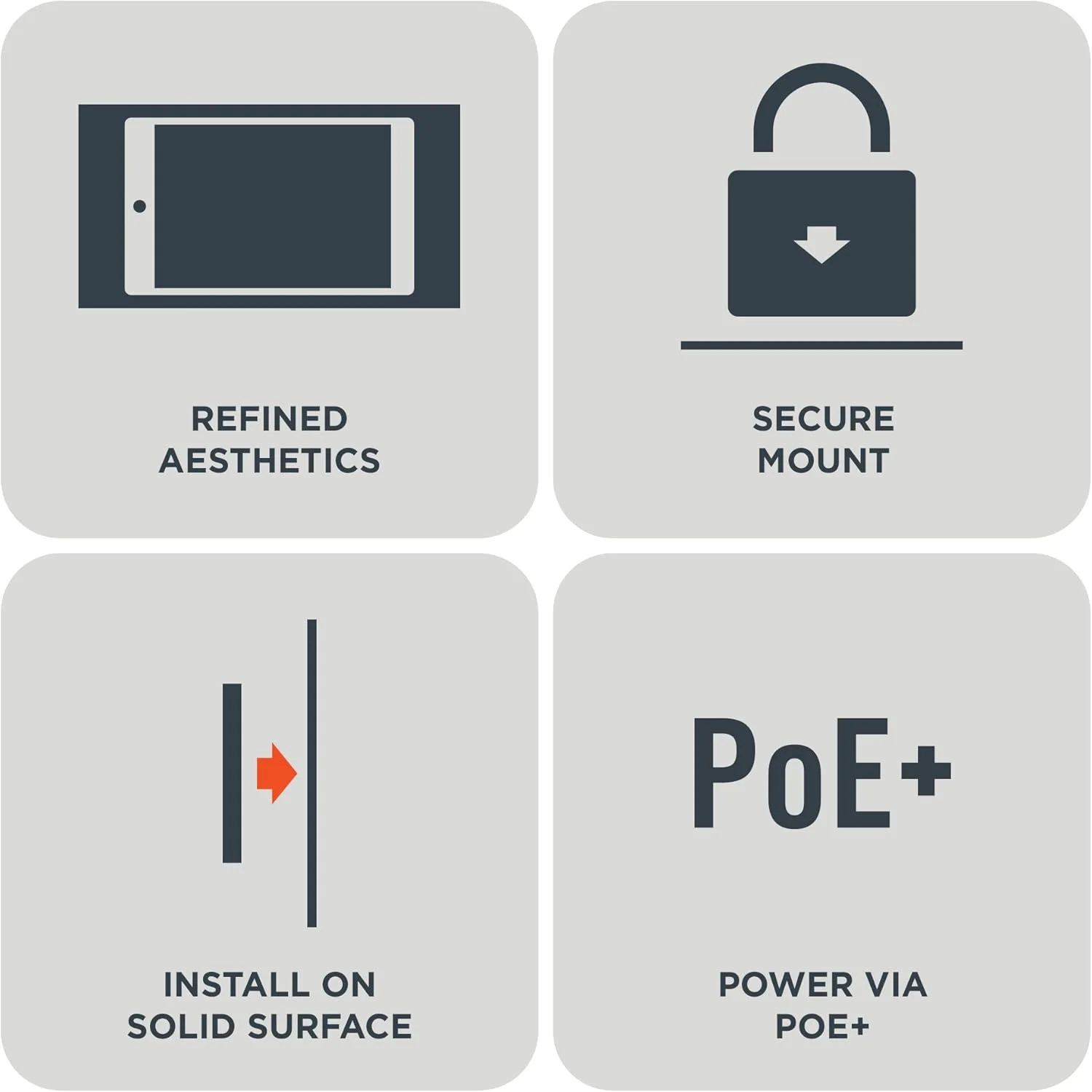 پایه دیواری آیپد iPort 70756 - محفظه باریک و ایمن برای آیپد پرو 11 اینچی (نسل سوم) و ایر 10.9 اینچی (نسل پنجم) | PoE داخلی | داک دیواری همسطح برای خانه هوشمند و استفاده تجاری - سفید