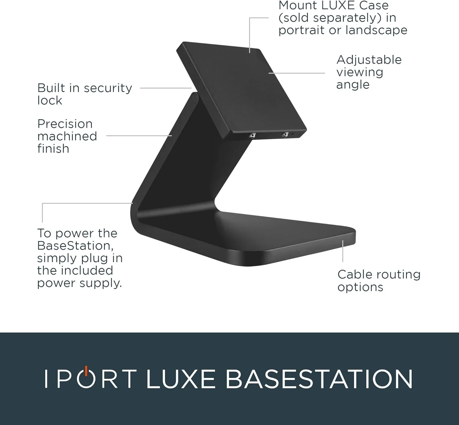 پایه آیپد IPORT Luxe (LuxePort) BaseStation - سازگار با تمام قاب های Luxe برای آیپد مینی 4 و 5، آیپد 9.7، 10.2، 10.5 - سفید پایه آیپد IPORT Luxe (LuxePort) BaseStation - سازگار با تمام قاب های Luxe برای آیپد مینی 4 و 5، آیپد 9.7، 10.2، 10.5 - سفید