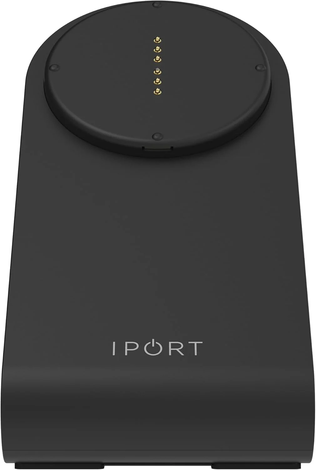 پایه شارژ رومیزی سریع و بدون تماس IPORT 72352 Connect PRO - مشکی | اتصال مغناطیسی، توان 27 وات، نشانگر LED، طراحی جمع و جور، سازگار با قاب های Connect PRO