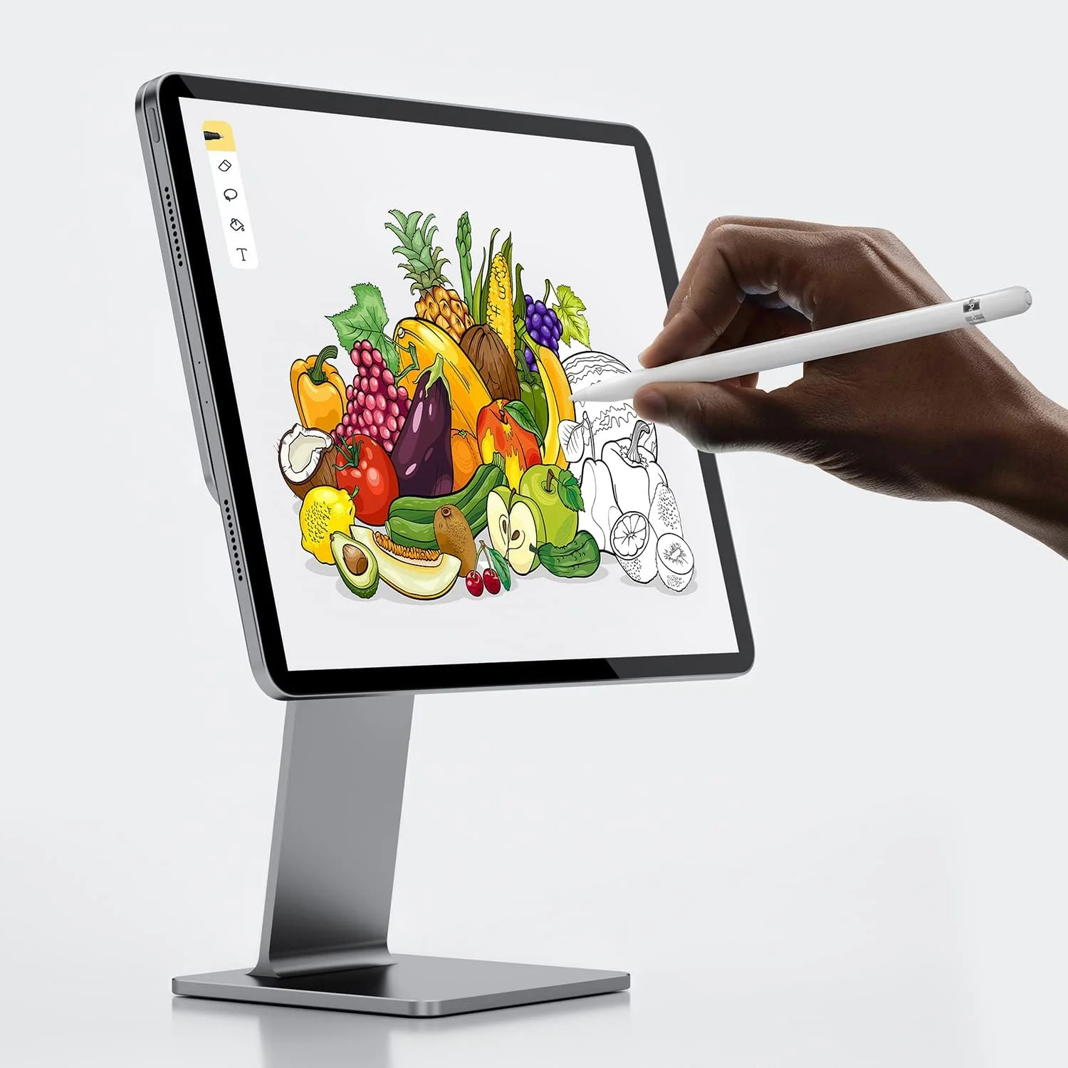 پایه مغناطیسی آیپد INVZI MagFree Pro، نگهدارنده مغناطیسی شناور قابل تنظیم و چرخان آیپد پرو برای ایر 11 اینچ M2 (2024)، پرو 11 اینچ نسل 1/2/3/4، ایر نسل 4 و 5