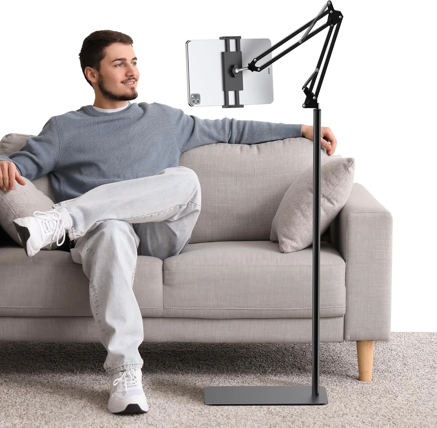 پایه نگهدارنده تبلت InnoGear، پایه نگهدارنده قابل تنظیم گوشی تختخواب سازگار با iPhone iPad Pro Air Mini، Samsung Tab، Kindle، کتابخوان های الکترونیکی (متوسط)