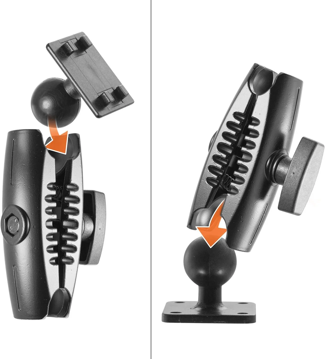 پایه نگهدارنده تبلت iBOLT TabDock Bizmount Metal AMPs - پایه فلزی سنگین با قابلیت نصب با دریل برای تمام تبلت های 7 تا 10 اینچی مناسب برای خودرو، میز، پیشخوان: ایده آل برای خودروهای تجاری، کامیون ها و مشاغل