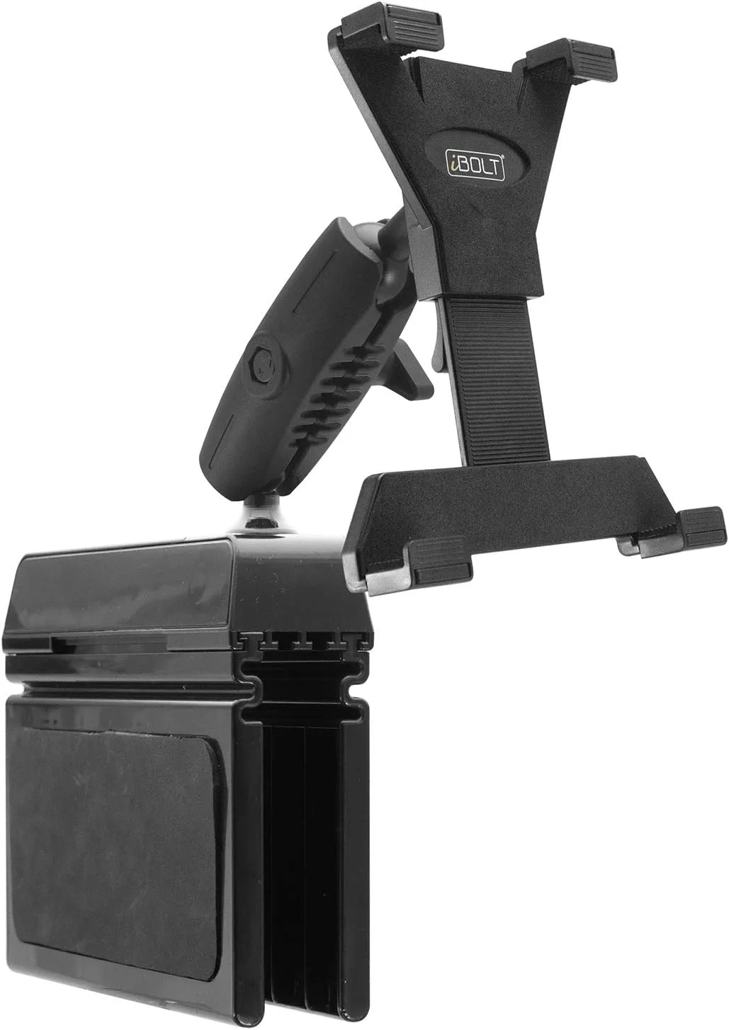 پایه نگهدارنده تبلت آی‌بولت TabDock Bizmount Wedge - پایه کنسول خودرو سنگین برای تمام تبلت‌های 7 تا 10 اینچی (آیپد، نکسوس، سامسونگ تب). مناسب برای خودروهای کار، شخصی و تجاری