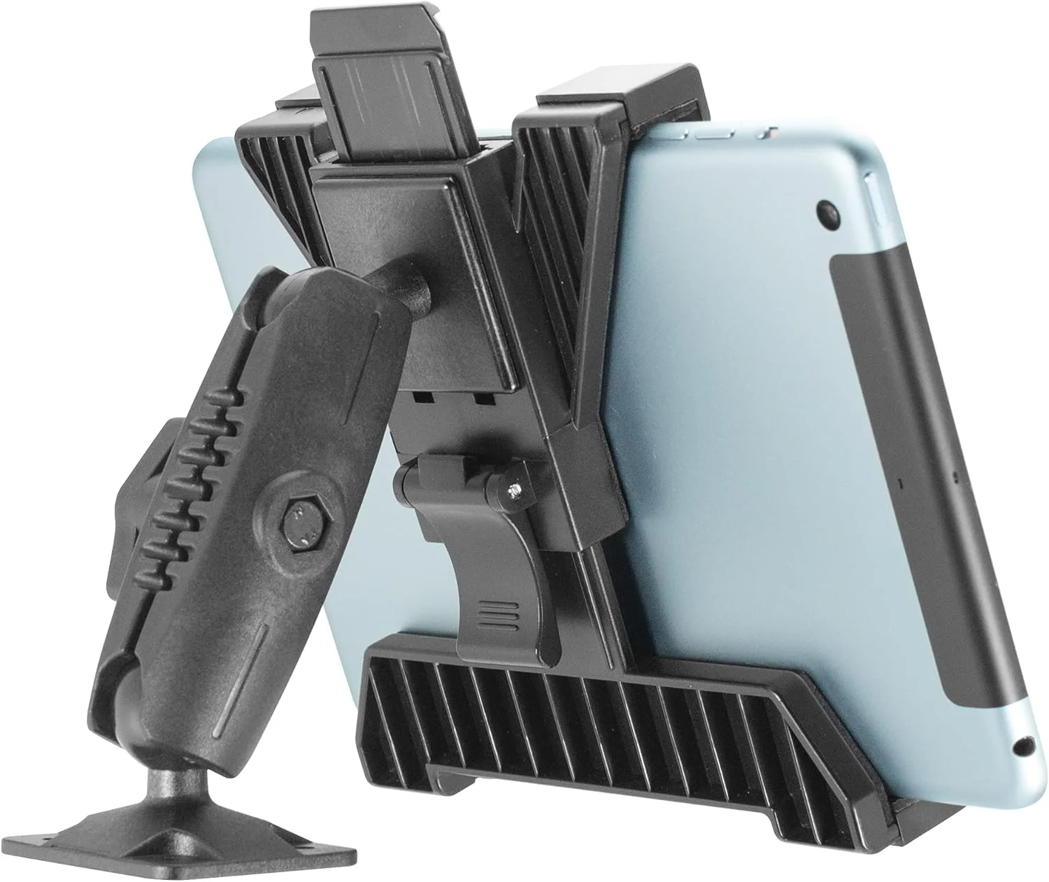 پایه نگهدارنده تبلت iBOLT TabDock Bizmount AMPs - پایه مته ای سنگین برای تبلت های 7 تا 10 اینچی - مناسب برای خودروهای تجاری، کامیون ها و نصب روی دیوار - دارای مفصل توپی 1 اینچی / 25 میلی متری