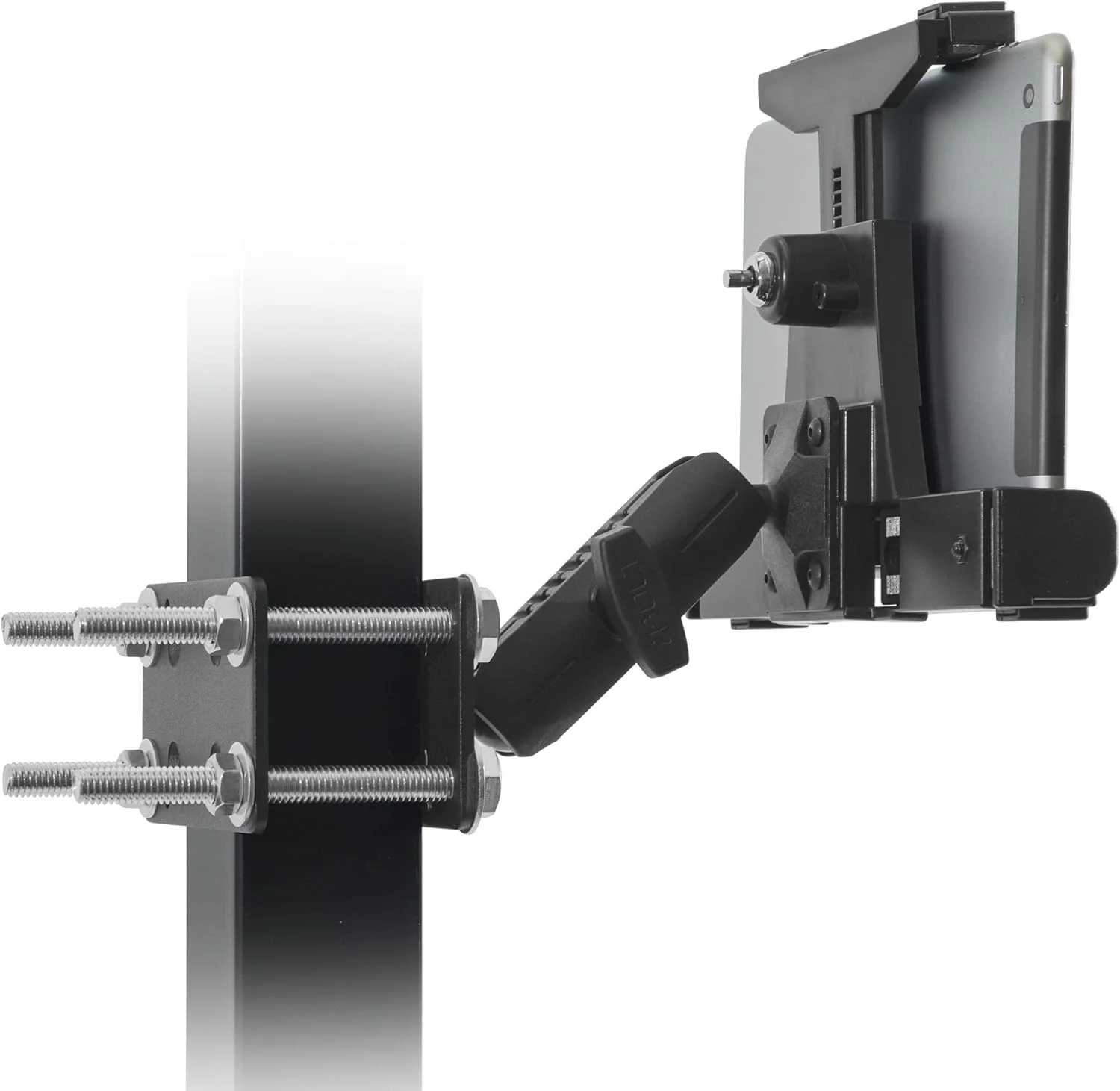 پایه نگهدارنده تبلت iBOLT Dock’n Lock Bizmount Pillar Mount - پایه قفل کننده تبلت سنگین و ایمن برای وسایل نقلیه انبار و تبلت های 7-10 اینچی