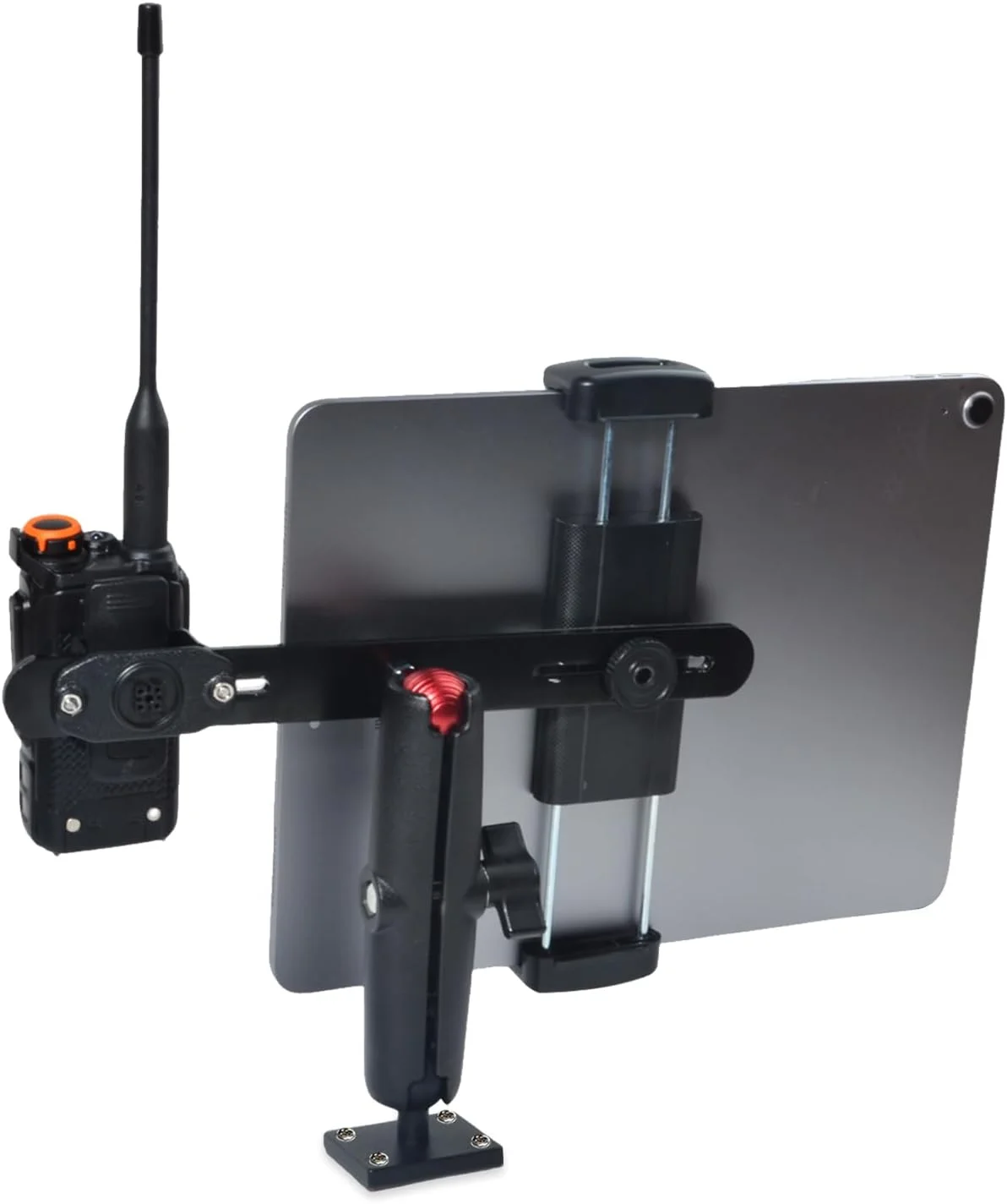 پایه نگهدارنده تبلت و گوشی موبایل با قابلیت نصب در خودرو، کامیون، میز کار و دیوار، مناسب برای آیپد، تبلت سامسونگ گلکسی، GPS و رادیوهای دستی