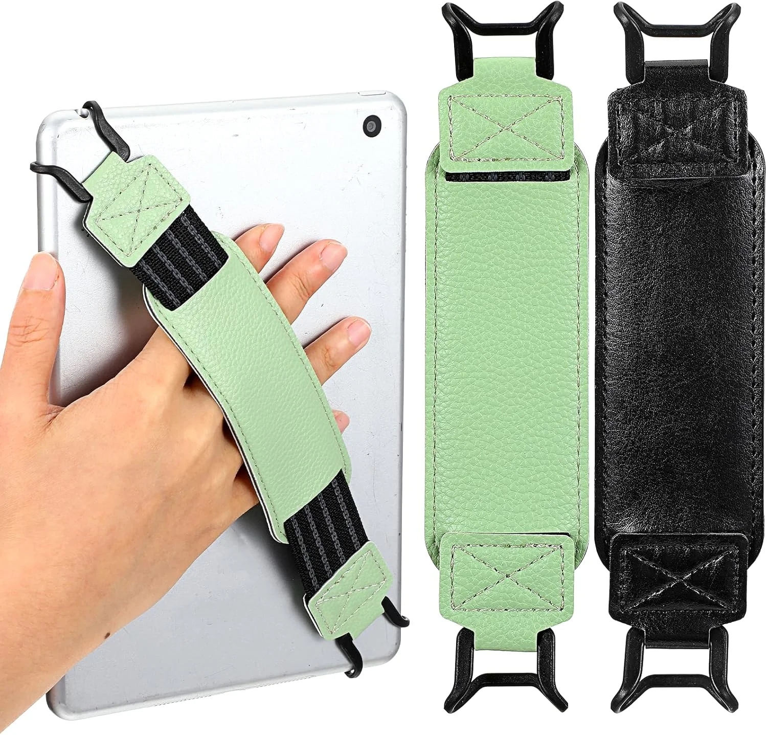 بسته 2 عددی نگهدارنده بند دستی تبلت، نگهدارنده انگشتی جهانی، لوازم جانبی بند الاستیک بالا، بندهای دسته سبک وزن، بندهای دستی امنیتی چند منظوره سازگار برای دستگاه های 6-9 اینچی