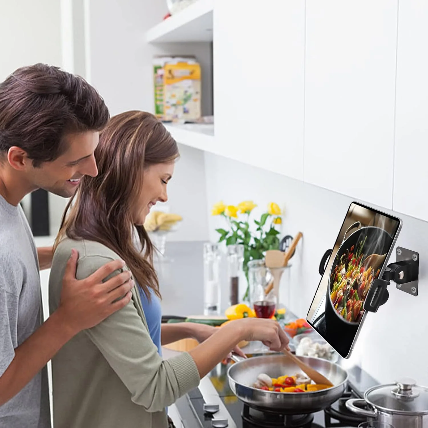 پایه دیواری تبلت با قابلیت کشش دوگانه، مناسب برای تبلت یا تلفن هوشمند 4.7 تا 12.9 اینچی، مکان های پزشکی، کارخانه، خانه ها، کلاس های درس (مشکی) پایه دیواری تبلت با قابلیت کشش دوگانه، مناسب برای تبلت یا تلفن هوشمند 4.7 تا 12.9 اینچی، مکان های پزشکی، کارخانه، خانه ها، کلاس های درس (مشکی)