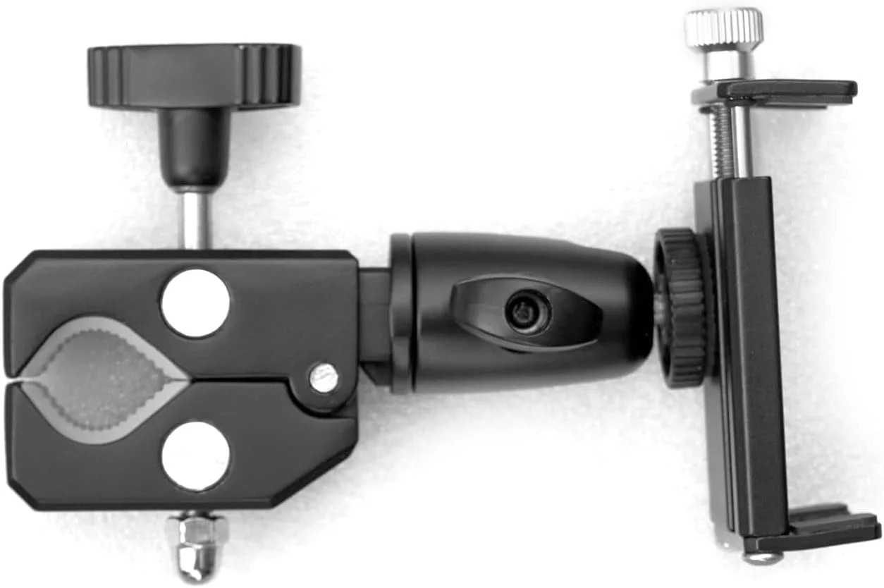 گیره فلزی سنگین دوچرخه و پایه نگهدارنده گوشی یونیورسال گریفیتی نوتل، قابل تنظیم برای همه آیفون‌ها، گوشی‌های هوشمند، گلکسی، اندروید، HTC One، نوکیا، مناسب برای فرمان دوچرخه، پایه‌های موسیقی و میکروفون، سه‌پایه‌ها