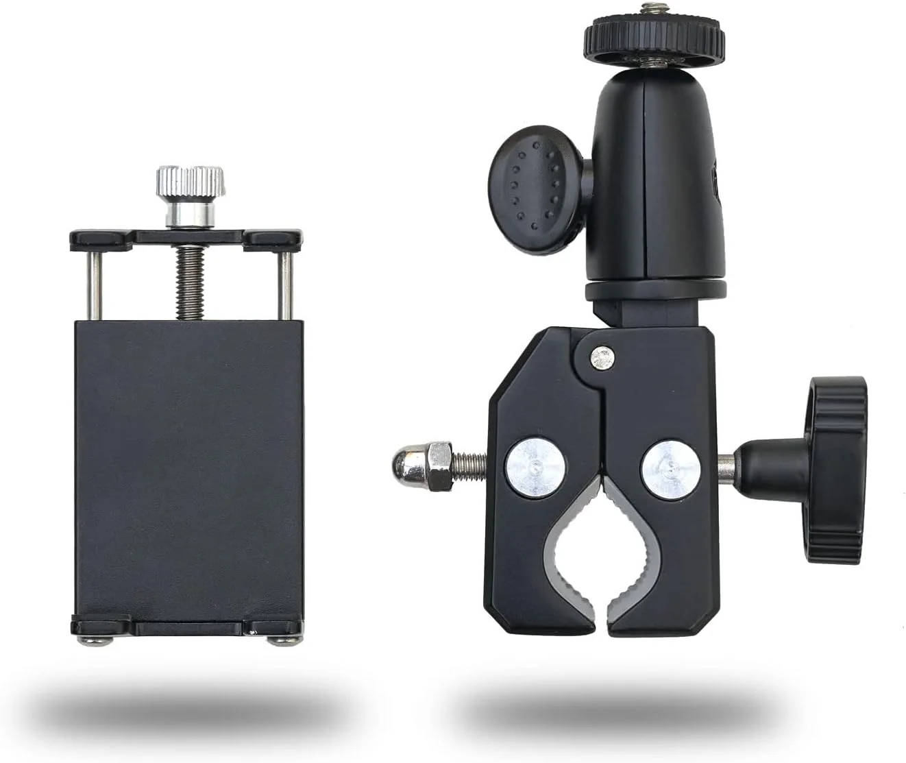 گیره فلزی سنگین دوچرخه و پایه نگهدارنده گوشی یونیورسال گریفیتی نوتل، قابل تنظیم برای همه آیفون‌ها، گوشی‌های هوشمند، گلکسی، اندروید، HTC One، نوکیا، مناسب برای فرمان دوچرخه، پایه‌های موسیقی و میکروفون، سه‌پایه‌ها