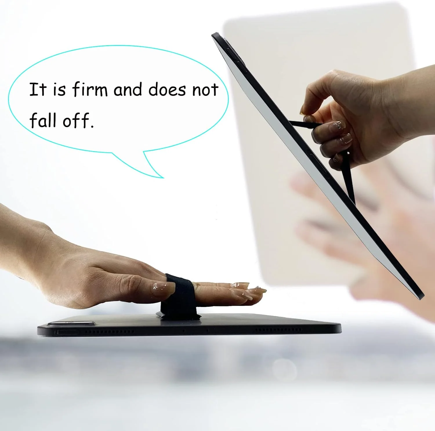 بسته 2 عددی بند نگهدارنده دستی برای آیپد، بند نگهدارنده دستی تبلت، دسته نگهدارنده آیپد، کیندل و تلفن های بزرگ