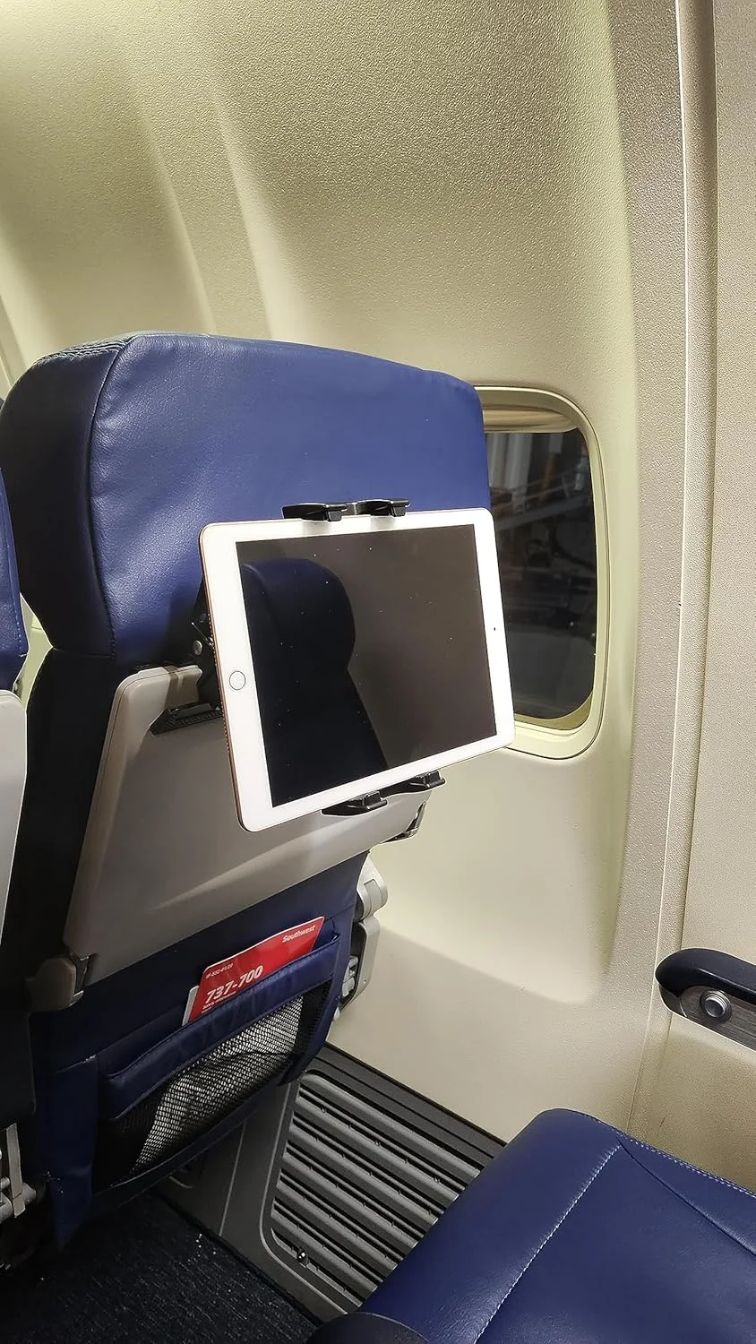 پایه نگهدارنده چند منظوره گوشی هوشمند/تبلت/آیپد/کنسول بازی برای هواپیما، آفتابگیر/دریچه خودرو، میز، مسافرت با قابلیت چرخش 360 درجه، بسیار بادوام و ایمن