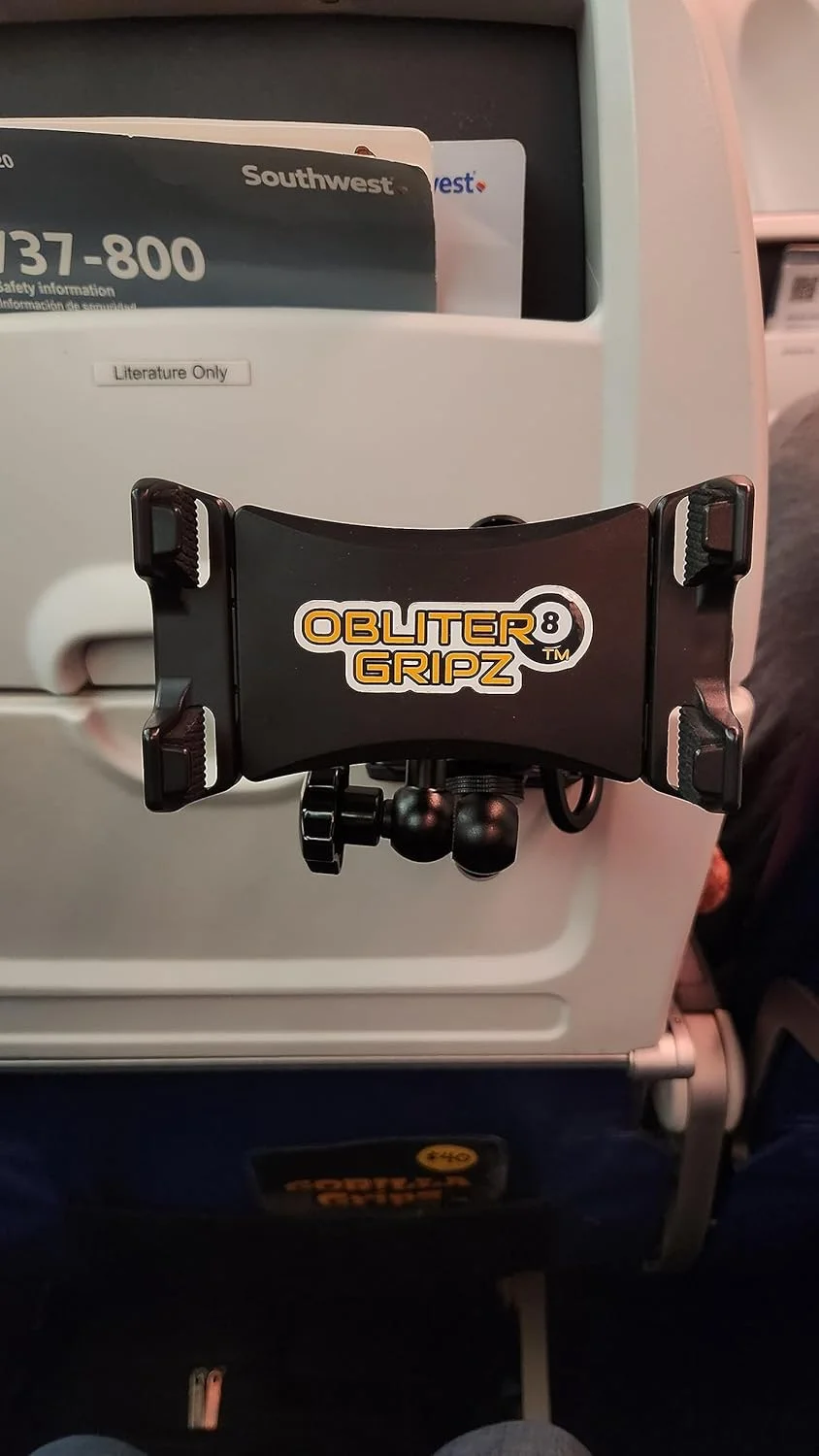 پایه نگهدارنده چند منظوره گوشی هوشمند/تبلت/آیپد/کنسول بازی برای هواپیما، آفتابگیر/دریچه خودرو، میز، مسافرت با قابلیت چرخش 360 درجه، بسیار بادوام و ایمن