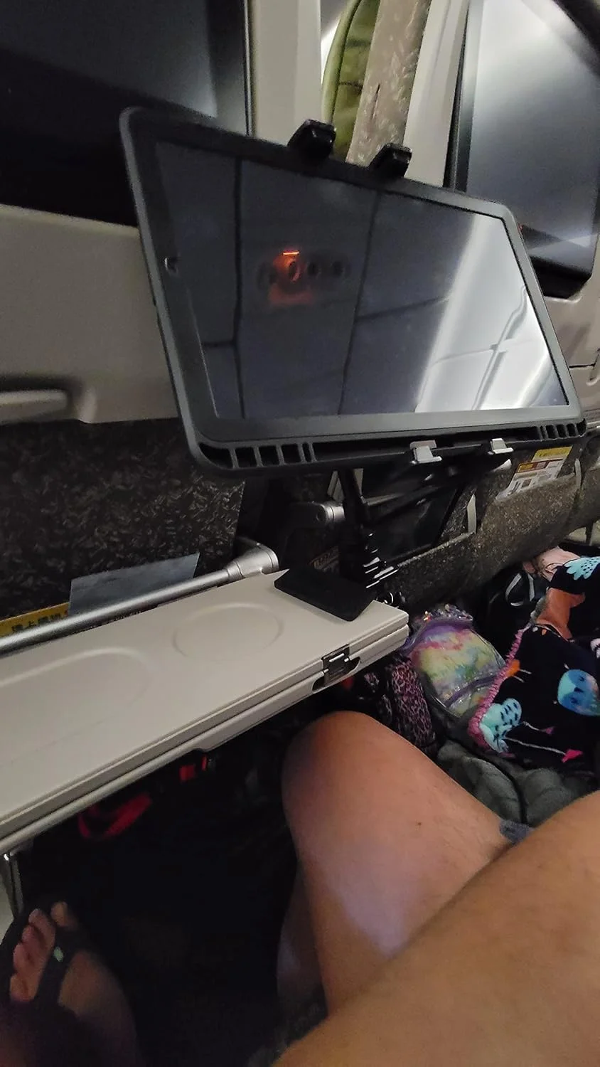 پایه نگهدارنده چند منظوره گوشی هوشمند/تبلت/آیپد/کنسول بازی برای هواپیما، آفتابگیر/دریچه خودرو، میز، مسافرت با قابلیت چرخش 360 درجه، بسیار بادوام و ایمن