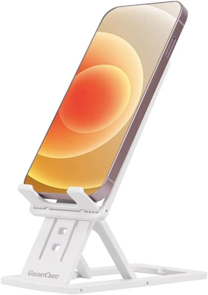 پایه نگهدارنده گوشی موبایل و تبلت برای میز، باریک و کاملاً تاشو با زاویه و ارتفاع قابل تنظیم، محکم و سبک با سطح سیلیکونی، شیک و آسان برای استفاده، مناسب برای گوشی ها و تبلت ها