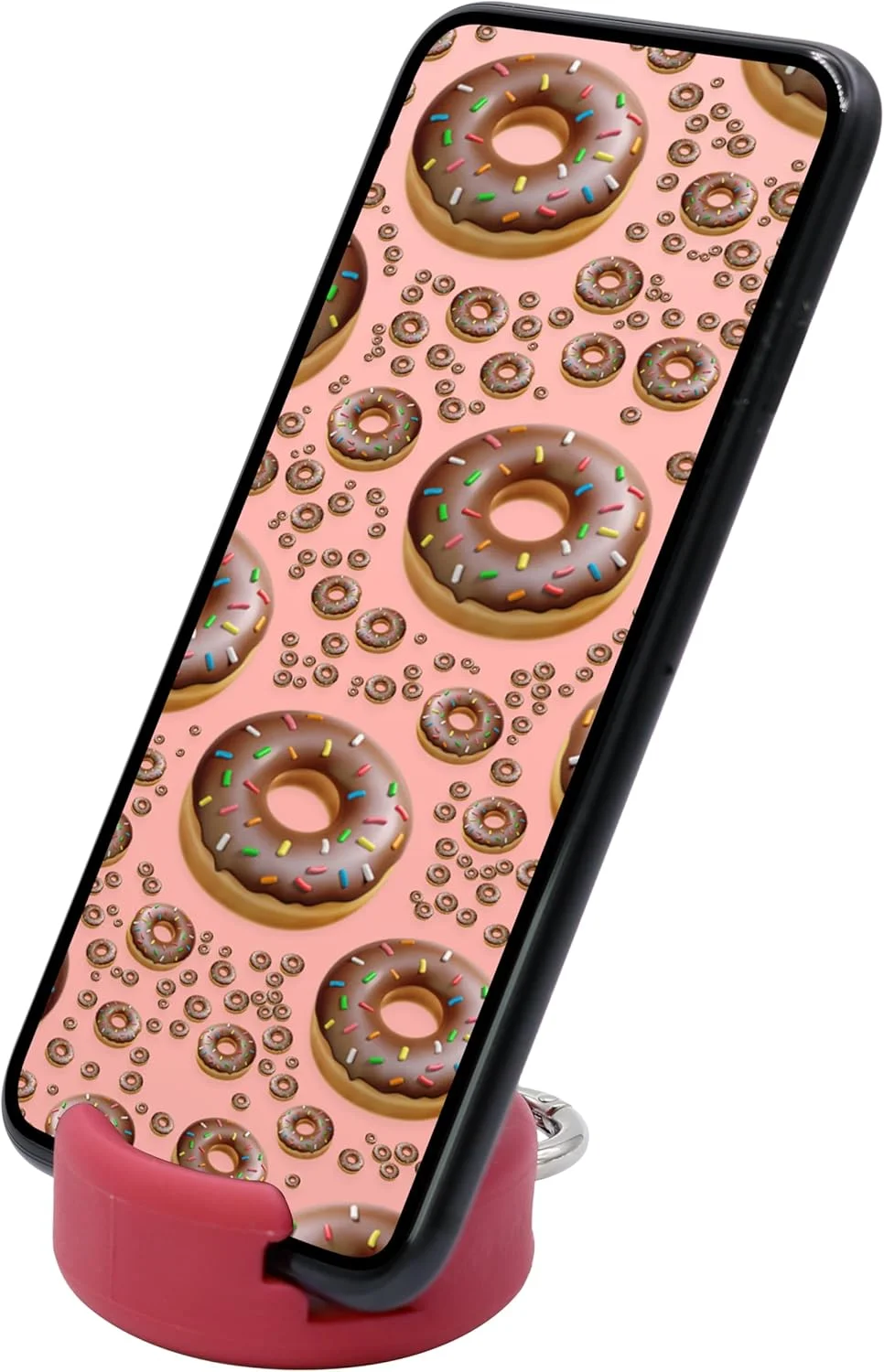 پایه نگهدارنده گوشی موبایل GoDonut مدل Mini - جاکلیدی قابل حمل - لوازم جانبی میز کار - ایده آل برای مسافرت، دفتر کار، میز کنار تخت - سازگار با آیپد مینی، آیفون و اکثر گوشی های هوشمند - قرمز پایه نگهدارنده گوشی موبایل GoDonut مدل Mini - جاکلیدی قابل حمل - لوازم جانبی میز کار - ایده آل برای مسافرت، دفتر کار، میز کنار تخت - سازگار با آیپد مینی، آیفون و اکثر گوشی های هوشمند - قرمز