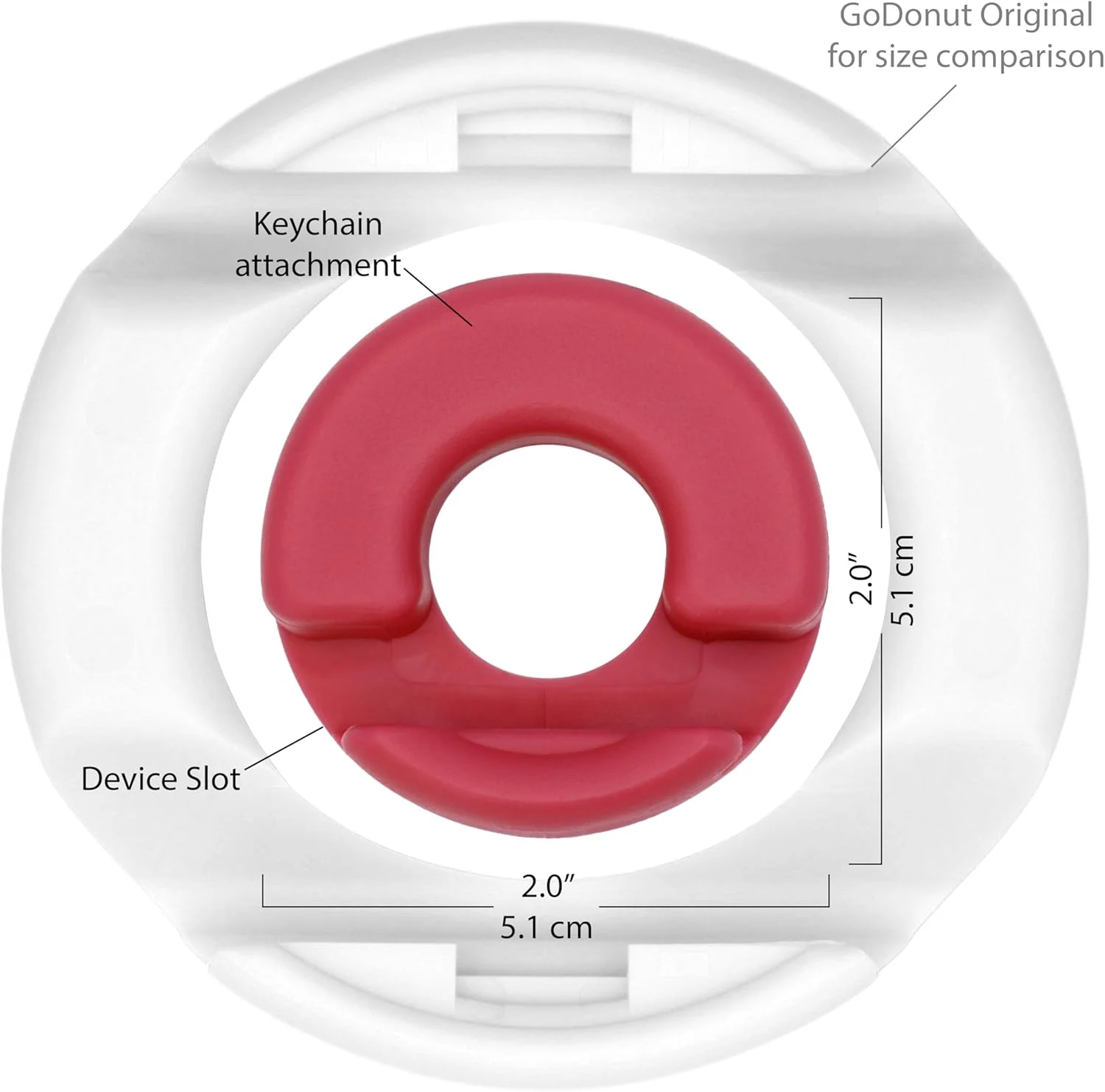 پایه نگهدارنده گوشی موبایل GoDonut مدل Mini - جاکلیدی قابل حمل - لوازم جانبی میز کار - ایده آل برای مسافرت، دفتر کار، میز کنار تخت - سازگار با آیپد مینی، آیفون و اکثر گوشی های هوشمند - قرمز پایه نگهدارنده گوشی موبایل GoDonut مدل Mini - جاکلیدی قابل حمل - لوازم جانبی میز کار - ایده آل برای مسافرت، دفتر کار، میز کنار تخت - سازگار با آیپد مینی، آیفون و اکثر گوشی های هوشمند - قرمز