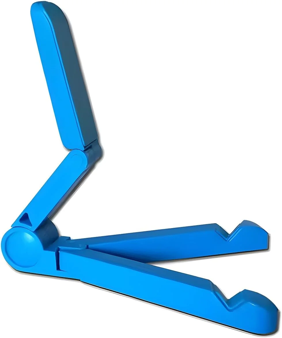 پایه نگهدارنده تبلت، قابل تنظیم، قابل حمل، تاشو، سبک وزن، سازگار با اکثر تبلت های 7 تا 10.2 اینچی، کیندل فایر و تلفن های هوشمند. چند زاویه ای جهانی، ضد لغزش، آبی