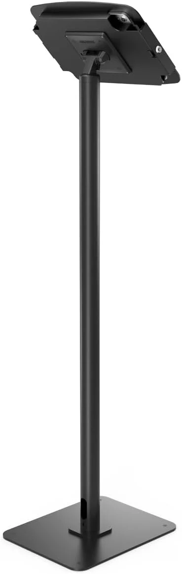 پایه ایستاده زمینی تبلت آیپد نسل دهم و یازدهم مدل A16 با محفظه امنیتی، قفل دار و مناسب برای فروشگاه ها، دفاتر، نمایشگاه ها، و فضاهای عمومی - مشکی