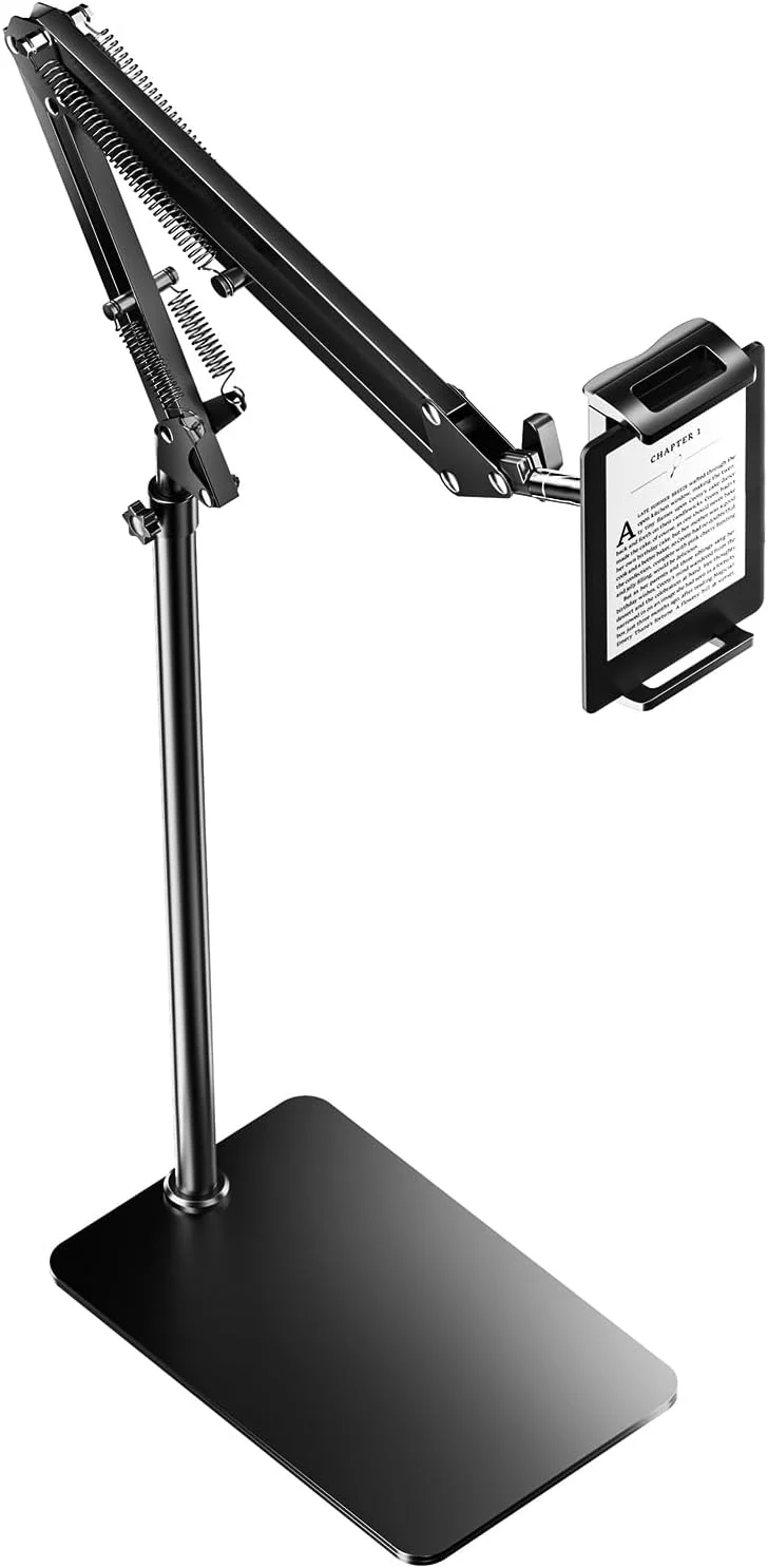 پایه زمینی برای کیندل، پایه تبلت بالای تخت با قابلیت تنظیم زاویه و ارتفاع، پایه زمینی جهانی سازگار با کیندل پیپروایت، اواسیس، آیپد، آیفون و غیره