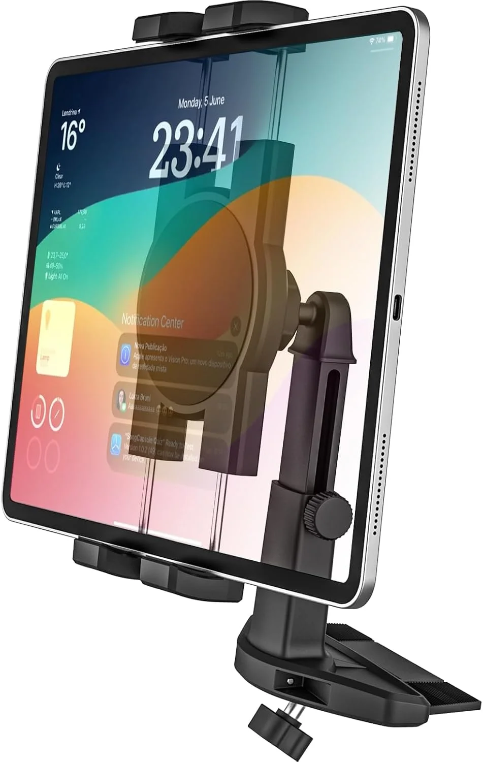 پایه تبلت GDZN برای شیار CD خودرو - [قابل تنظیم ارتفاع] نگهدارنده تبلت پخش کننده CD خودرو ارتقا یافته با بازوی تلسکوپی سازگار با آیپد پرو 12.9 ایر مینی، گلکسی تب، زد فولد، دستگاه 4.7-13 اینچی