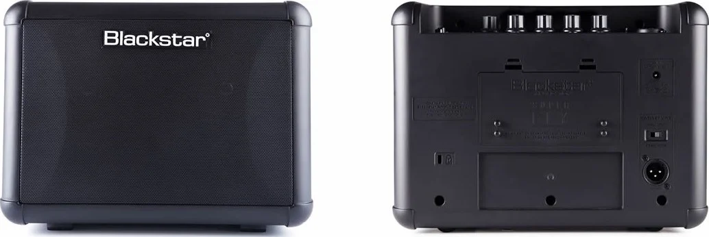 آمپلی فایر گیتار قابل حمل بلک استار Super Fly12 با توان 12 وات و تغذیه باتری، دارای 2 بلندگوی استریو 3 اینچی، دو کانال، بلوتوث، ریورب، تغذیه با باتری AA یا آداپتور | BA144024