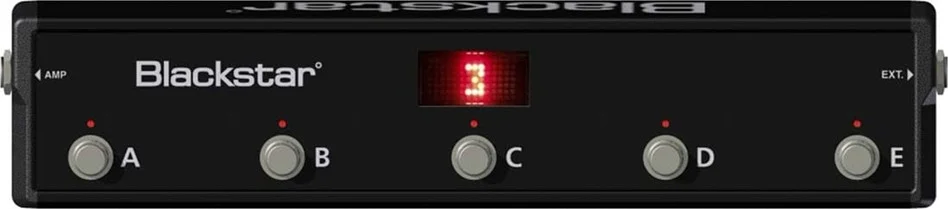 کنترلر پدالی 5 دکمه ای Blackstar FS 12 برای آمپلی فایرهای ID Core 100/150، بدنه آلومینیومی مقاوم، نمایشگر ماتریس نقطه ای، قابل ارتقا به 7 سوییچ | BA128025