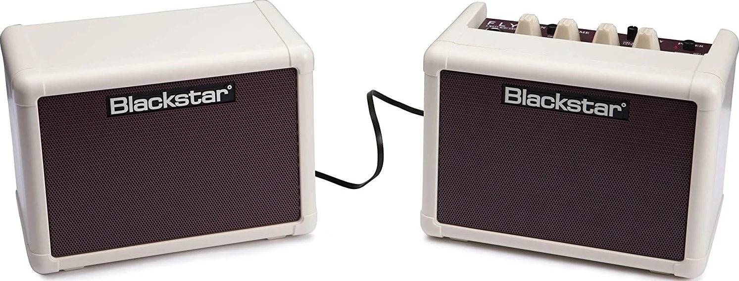 پک استریو Blackstar Fly3، 6 وات (2 عدد 3 اینچی)، آمپلی فایر استریو مینی کامپکت با ISF، تاخیر نواری، ورودی MP3 و کابینت توسعه، بژ | BA102033