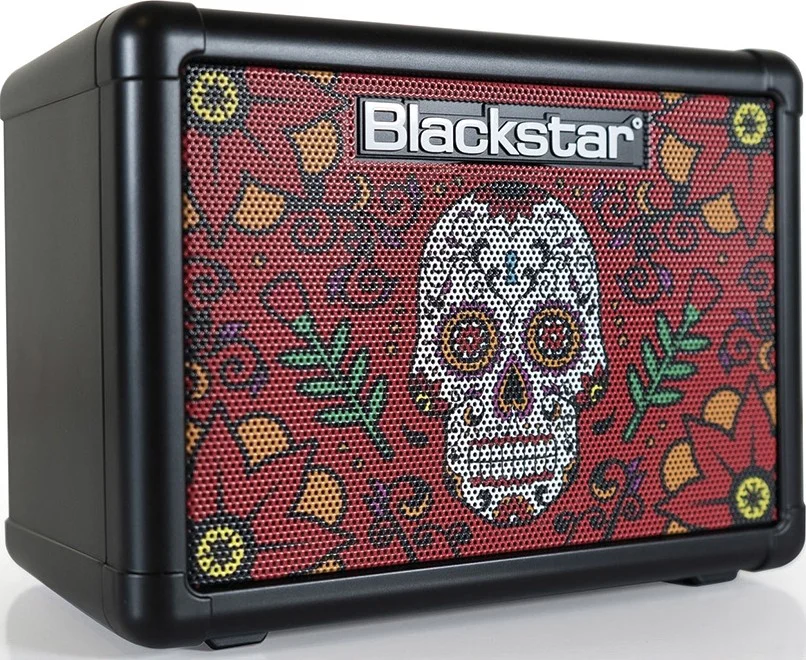 آمپلی فایر گیتار مینی بلک استار FLY 3 Sugar Skull نسخه محدود 2 3 وات با تاخیر، ISF و عملکرد با باتری | BA102089 آمپلی فایر گیتار مینی بلک استار FLY 3 Sugar Skull نسخه محدود 2 3 وات با تاخیر، ISF و عملکرد با باتری | BA102089