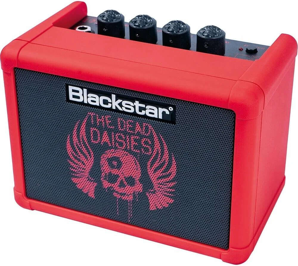 آمپلی فایر گیتار کوچک Blackstar Fly 3 Bluetooth 3 W نسخه محدود "The Dead Daisies"، کلین/OD، اکولایزر ISF، تاخیر نواری، خروجی شبیه سازی شده، باتری/DC، دستگیره های جمجمه قرمز، قرمز | BA102106-Z آمپلی فایر گیتار کوچک Blackstar Fly 3 Bluetooth 3 W نسخه محدود "The Dead Daisies"، کلین/OD، اکولایزر ISF، تاخیر نواری، خروجی شبیه سازی شده، باتری/DC، دستگیره های جمجمه قرمز، قرمز | BA102106-Z