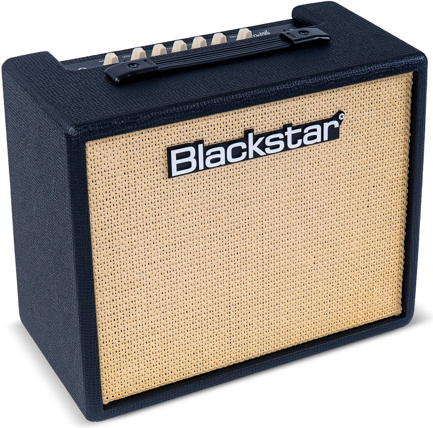 آمپلی فایر گیتار Blackstar Debut 30E، توان خروجی 30 وات RMS، بلندگوی سفارشی 1 x 12 اینچ، اکولایزر 3 باندی، کنترل بدون دست، پخش موسیقی، اکو نوار داخلی، کانال های Clean و OD، مشکی | Debut 30E