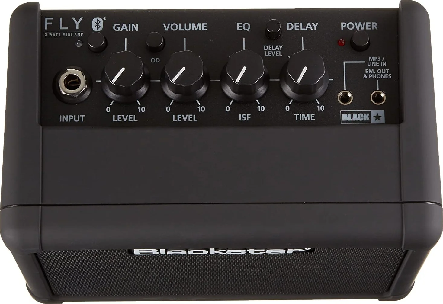آمپلی فایر گیتار کوچک 3 وات Blackstar Fly 3 بلوتوثی 2 کاناله (Clean/OD) با اکولایزر ISF، دیلی نواری، خروجی لاین شبیه سازی شده، ورودی MP3/بلوتوث، مشکی | BA102018-Z