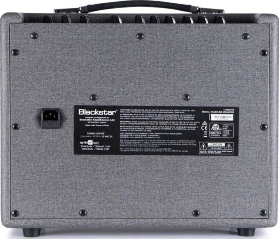 آمپلی فایر کمبو 20 وات Blackstar Silverline Standard با یک اسپیکر 10 اینچی Celestion V Type، پردازنده SHARC DSP، 6 صدا، ضبط USB و ISF | BA173010