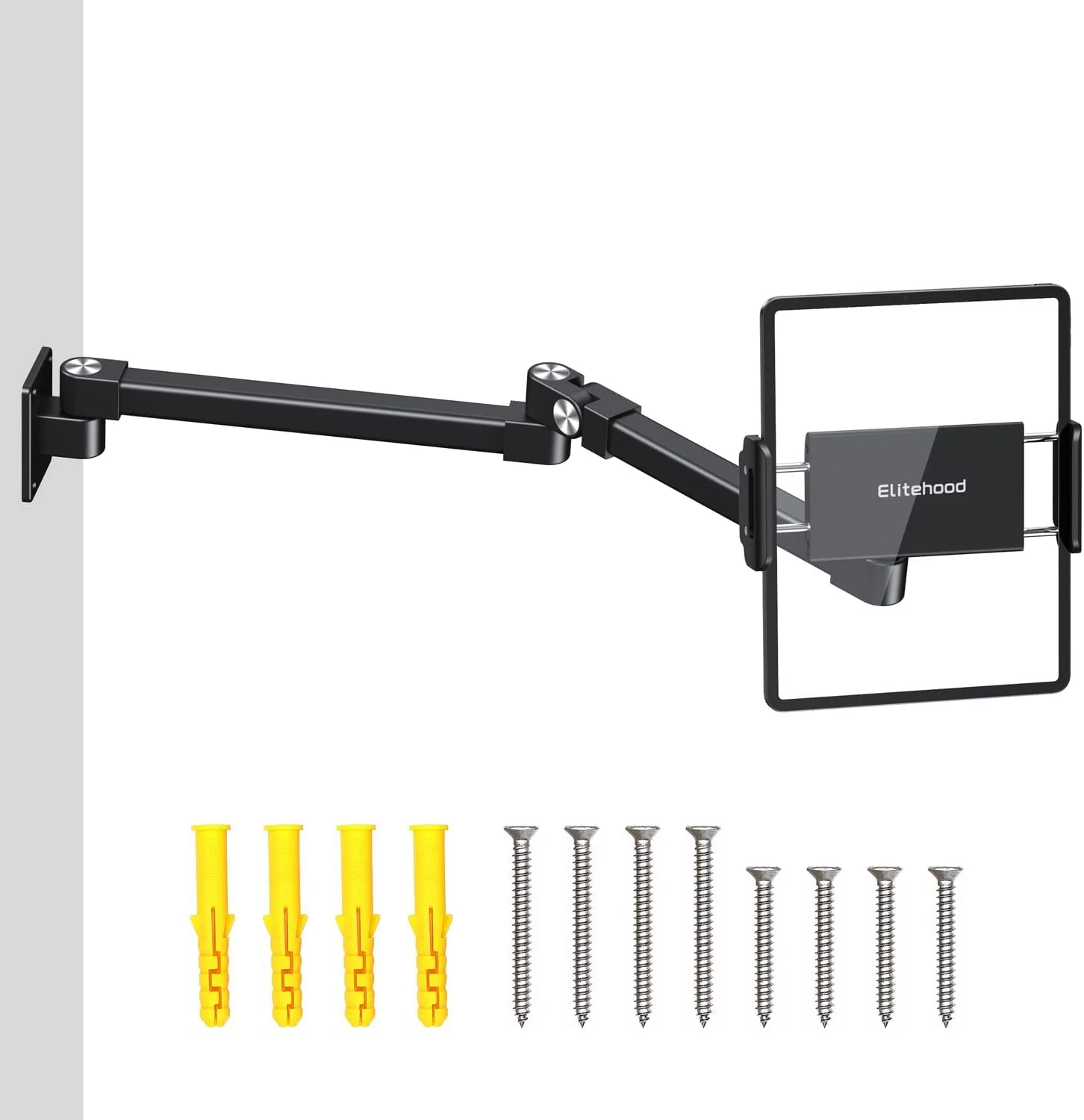نگهدارنده دیواری تبلت با بازوی بلند elitehood، نگهدارنده دیواری تبلت آلومینیومی قابل گسترش برای استفاده در آشپزخانه منزل و محل کار، سازگار با آیپد پرو، ایر، گلکسی تب، کیندل، آیفون و تمام تبلت های 4.7-13 اینچی نگهدارنده دیواری تبلت با بازوی بلند elitehood، نگهدارنده دیواری تبلت آلومینیومی قابل گسترش برای استفاده در آشپزخانه منزل و محل کار، سازگار با آیپد پرو، ایر، گلکسی تب، کیندل، آیفون و تمام تبلت های 4.7-13 اینچی