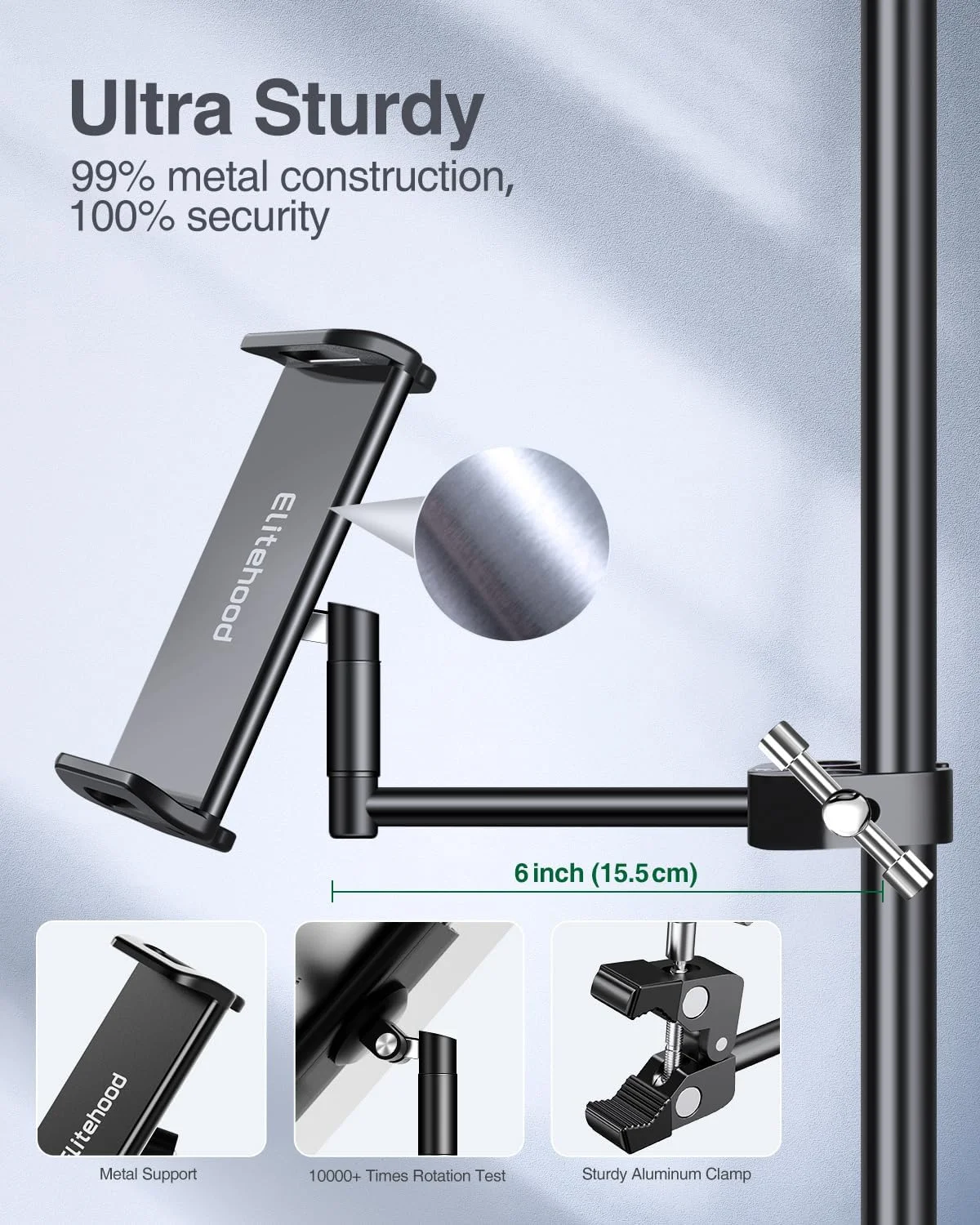 نگهدارنده آیپد آلومینیومی elitehood برای پایه میکروفون، نگهدارنده جانبی آیپد برای پایه میکروفون، پایه تبلت میکروفون با قابلیت چرخش 360 درجه و تنظیم شیب برای آیفون، تلفن های همراه و تبلت های 4 تا 13 اینچی نگهدارنده آیپد آلومینیومی elitehood برای پایه میکروفون، نگهدارنده جانبی آیپد برای پایه میکروفون، پایه تبلت میکروفون با قابلیت چرخش 360 درجه و تنظیم شیب برای آیفون، تلفن های همراه و تبلت های 4 تا 13 اینچی