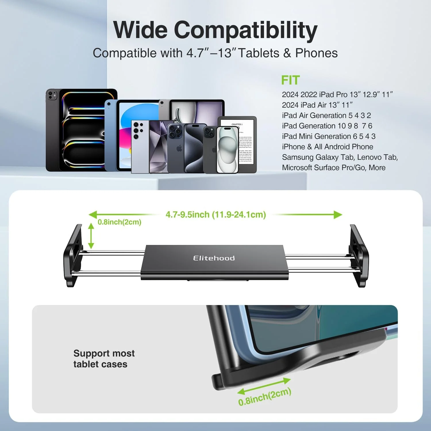 پایه نگهدارنده تبلت و آیپد ایستاده قابل تنظیم 72 اینچی، سه پایه تبلت سنگین، هولدر سه پایه تبلت مناسب برای آیپد پرو 12.9 مینی ایر، آیفون و دستگاه های 4.7 تا 13 اینچی پایه نگهدارنده تبلت و آیپد ایستاده قابل تنظیم 72 اینچی، سه پایه تبلت سنگین، هولدر سه پایه تبلت مناسب برای آیپد پرو 12.9 مینی ایر، آیفون و دستگاه های 4.7 تا 13 اینچی