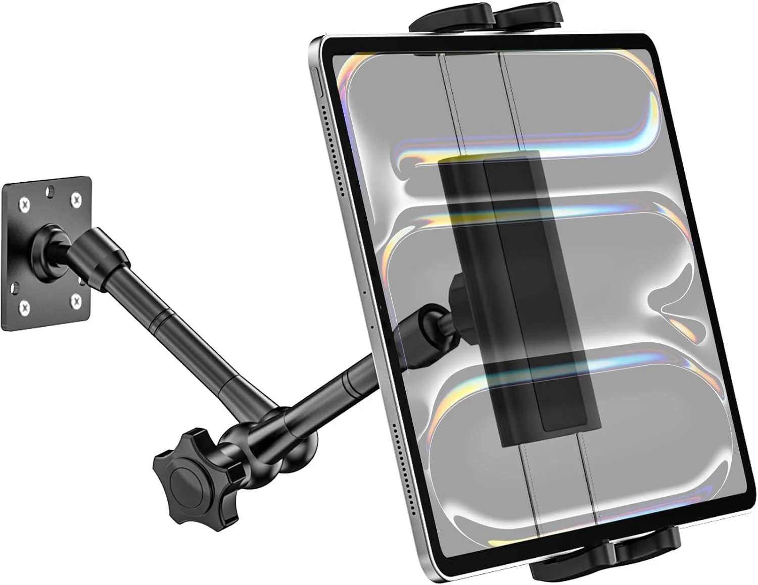 نگهدارنده دیواری تبلت، بازوی جادویی فلزی، پایه دیواری گوشی با قابلیت نصب با دریل برای آشپزخانه/دفتر/کیوسک، مناسب برای آیپد پرو 12.9 ایر مینی، گلکسی تب/زد فولد/زد فلیپ، آیفون، دستگاه های 4 تا 13 اینچی نگهدارنده دیواری تبلت، بازوی جادویی فلزی، پایه دیواری گوشی با قابلیت نصب با دریل برای آشپزخانه/دفتر/کیوسک، مناسب برای آیپد پرو 12.9 ایر مینی، گلکسی تب/زد فولد/زد فلیپ، آیفون، دستگاه های 4 تا 13 اینچی