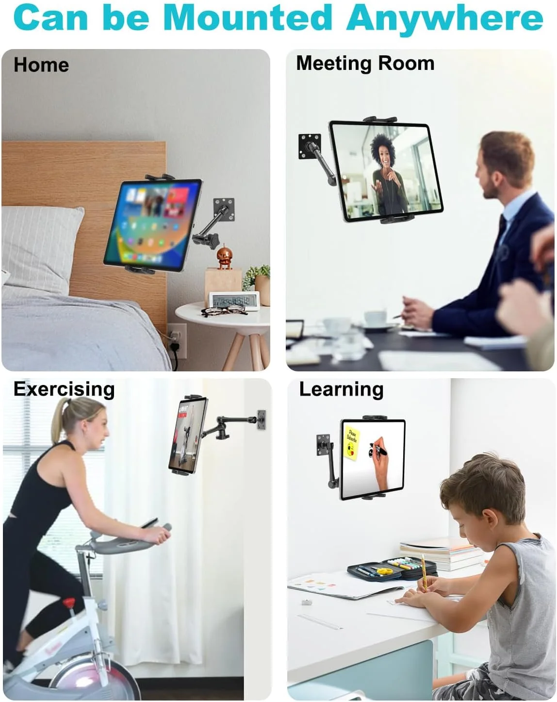 نگهدارنده دیواری تبلت، بازوی جادویی فلزی، پایه دیواری گوشی با قابلیت نصب با دریل برای آشپزخانه/دفتر/کیوسک، مناسب برای آیپد پرو 12.9 ایر مینی، گلکسی تب/زد فولد/زد فلیپ، آیفون، دستگاه های 4 تا 13 اینچی نگهدارنده دیواری تبلت، بازوی جادویی فلزی، پایه دیواری گوشی با قابلیت نصب با دریل برای آشپزخانه/دفتر/کیوسک، مناسب برای آیپد پرو 12.9 ایر مینی، گلکسی تب/زد فولد/زد فلیپ، آیفون، دستگاه های 4 تا 13 اینچی