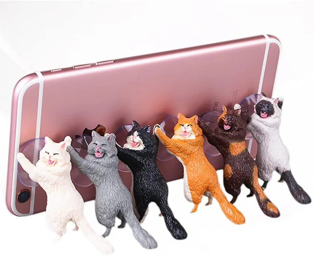 پایه نگهدارنده گوشی طرح گربه، 6 عدد، هولدر مکنده گوشی هوشمند گربه ای، هولدر موبایل رزینی زیبا، دکوراسیون اداری و خانگی طرح گربه پایه نگهدارنده گوشی طرح گربه، 6 عدد، هولدر مکنده گوشی هوشمند گربه ای، هولدر موبایل رزینی زیبا، دکوراسیون اداری و خانگی طرح گربه