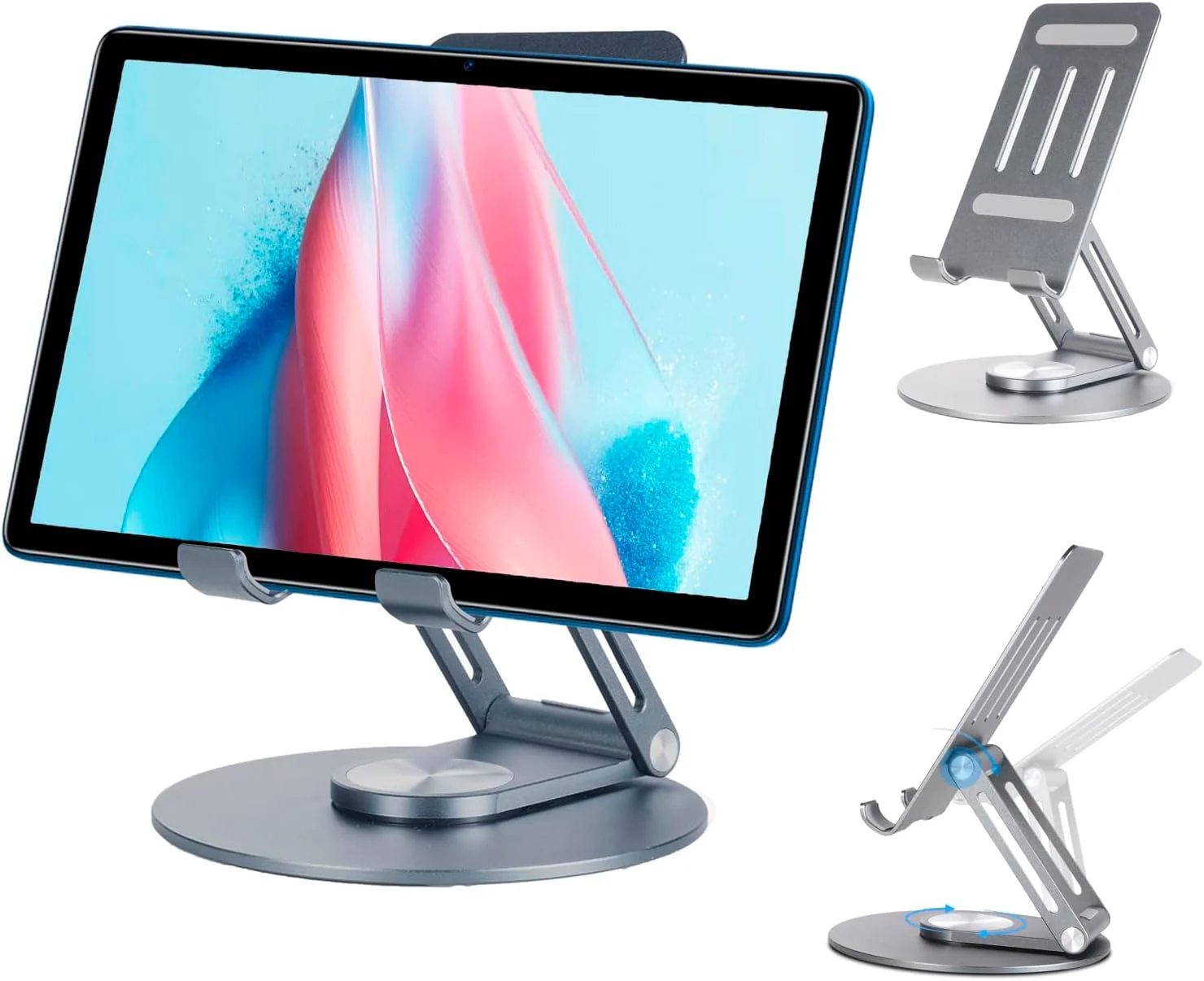 پایه تبلت جدید DOOGEE 2024 - چرخش 360 درجه و تاشو برای نگهداری، قابل حمل و چند منظوره، رومیزی قابل تنظیم با استحکام برتر، مناسب برای تبلت ها پایه تبلت جدید DOOGEE 2024 - چرخش 360 درجه و تاشو برای نگهداری، قابل حمل و چند منظوره، رومیزی قابل تنظیم با استحکام برتر، مناسب برای تبلت ها