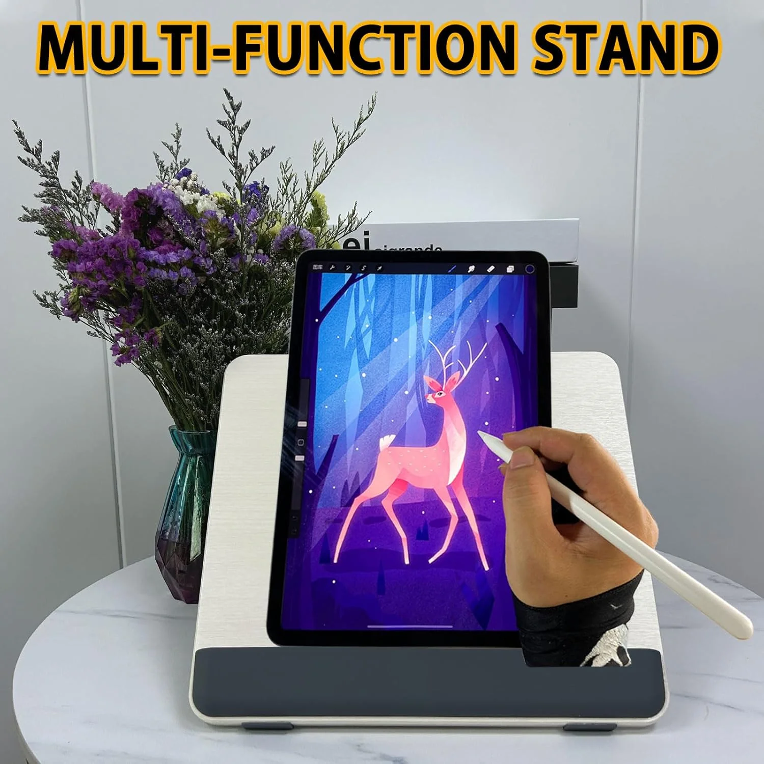 پایه چوبی لپ تاپ و تبلت - نگهدارنده قابل تنظیم ارتفاع برای کامپیوتر، طراحی و نوشتن پایه چوبی لپ تاپ و تبلت - نگهدارنده قابل تنظیم ارتفاع برای کامپیوتر، طراحی و نوشتن