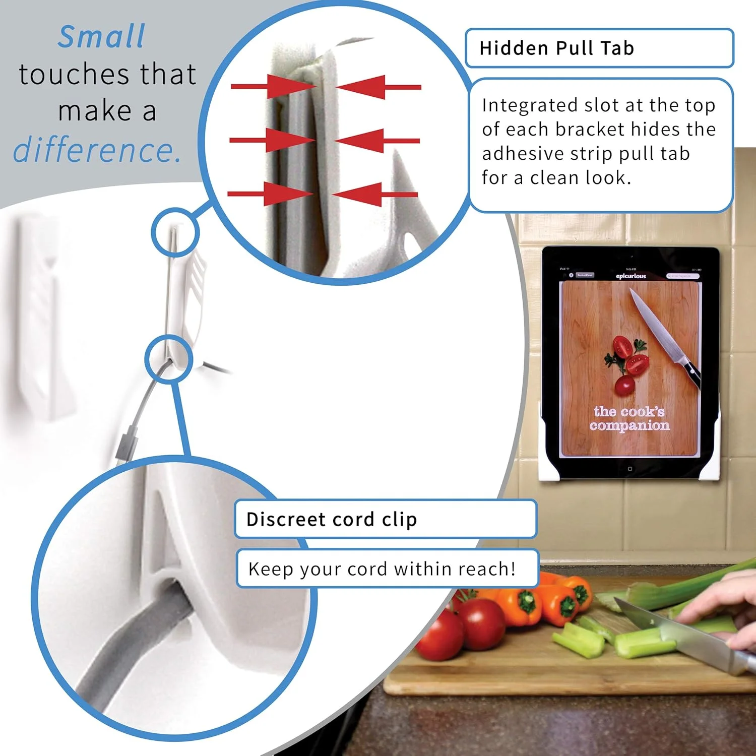 نگهدارنده دیواری تبلت Dockem Koala سفید رنگ، پایه دیواری چسبی جهانی بدون آسیب برای آیپد، تبلت های اندروید و ویندوز و تلفن های هوشمند نگهدارنده دیواری تبلت Dockem Koala سفید رنگ، پایه دیواری چسبی جهانی بدون آسیب برای آیپد، تبلت های اندروید و ویندوز و تلفن های هوشمند