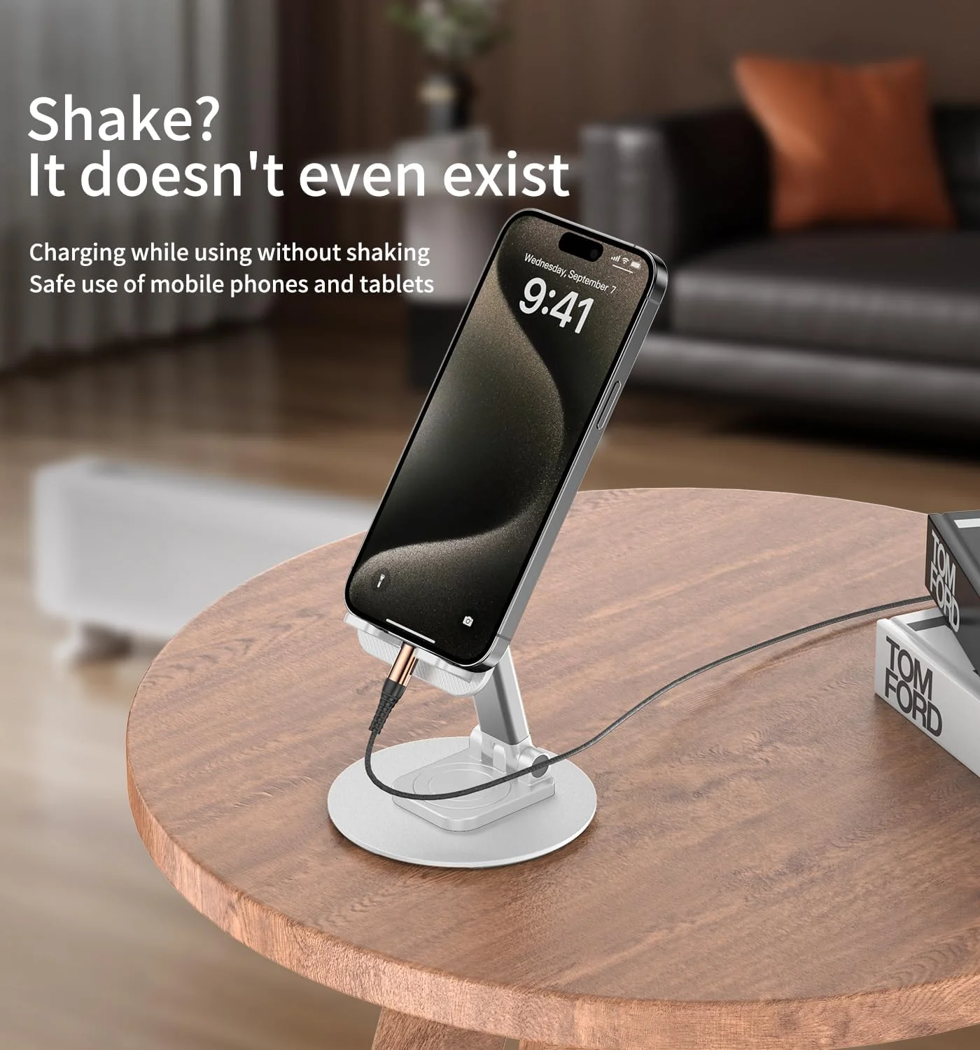 پایه نگهدارنده گوشی موبایل با قابلیت چرخش 360 درجه، پایه نگهدارنده تاشو و کاملا قابل تنظیم برای گوشی های موبایل، مناسب برای آیفون، آیپد و سامسونگ (K39B-سفید) پایه نگهدارنده گوشی موبایل با قابلیت چرخش 360 درجه، پایه نگهدارنده تاشو و کاملا قابل تنظیم برای گوشی های موبایل، مناسب برای آیفون، آیپد و سامسونگ (K39B-سفید)