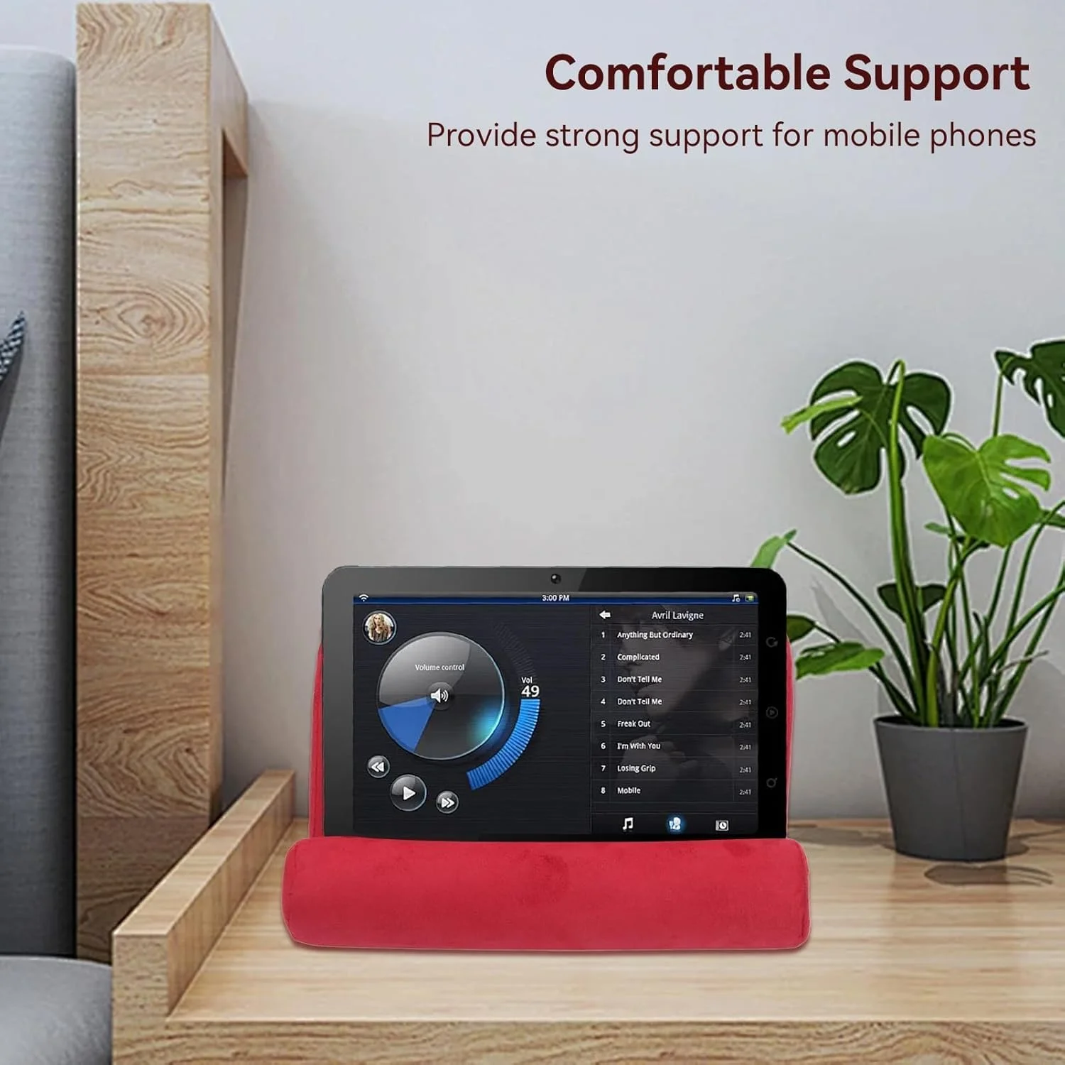 پایه نگهدارنده تبلت بالشتی، نگهدارنده نرم تبلت برای استفاده روی پا، پشتیبانی از تلفن همراه، بالشتک استراحت تخت، نگهدارنده کتاب و مطالعه، زاویه دید راحت