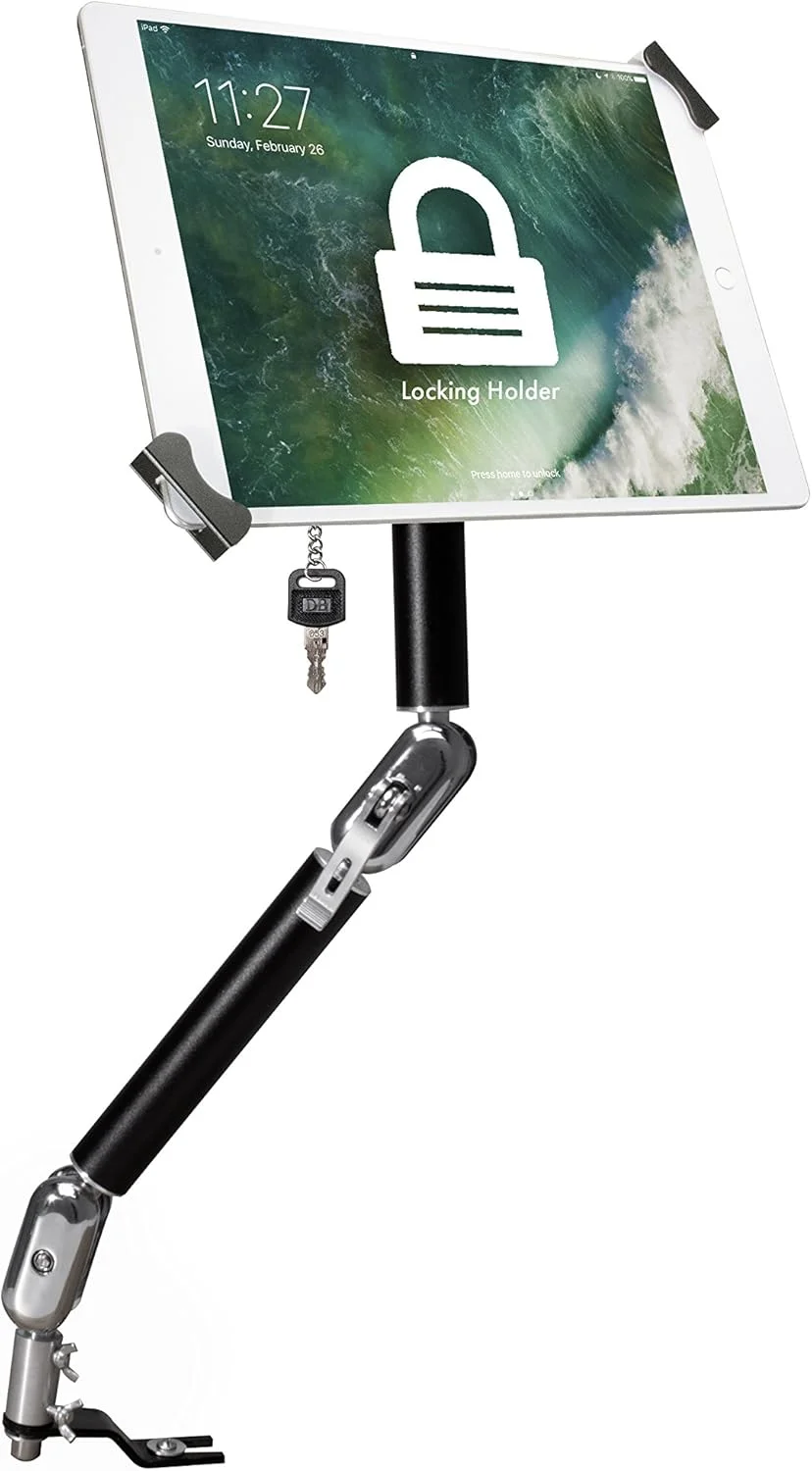 پایه نگهدارنده تبلت چندمنظوره خودرو – پایه نگهدارنده امنیتی خودرو CTA Flex با قفل و کلید برای آیپد 10.9 اینچی نسل دهم | آیپد 10.2 اینچی نسل 7/8/9 و سایر تبلت های 7-14 اینچی - مشکی (PAD-MFSCM)